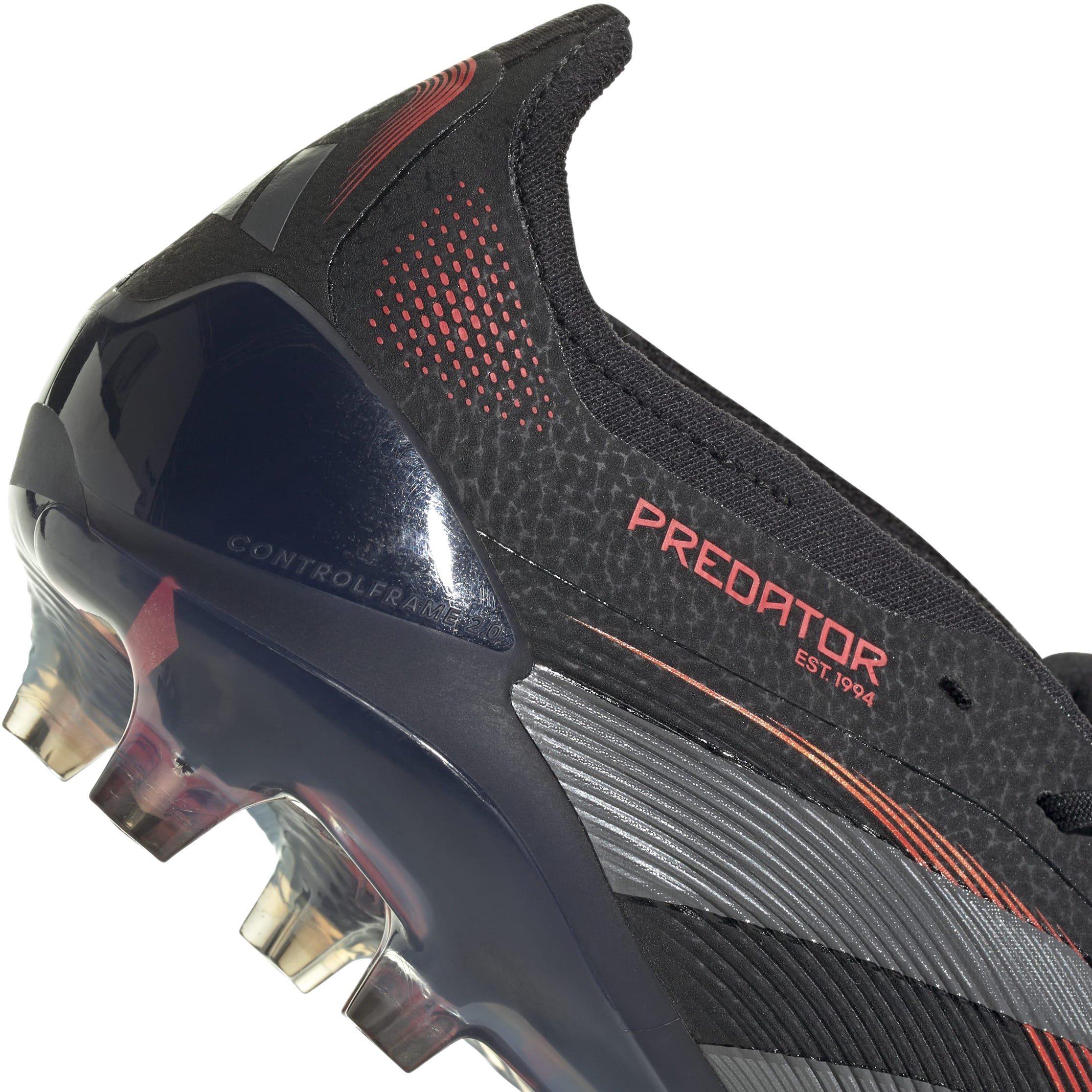 Black/Grey - adidas - Predator Elite Fold-Over Tongue Firm Ground Football Boots - 8