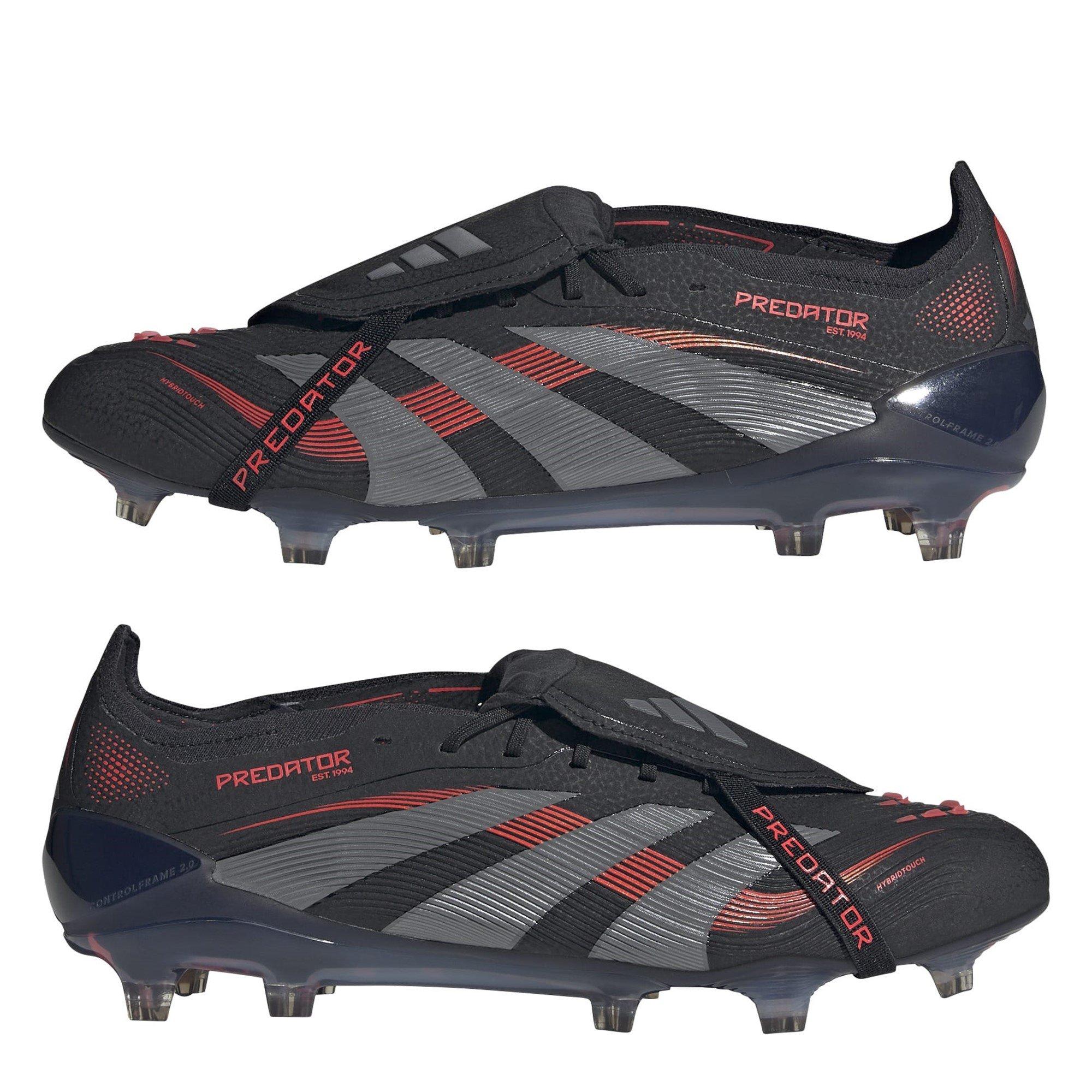 Black/Grey - adidas - Predator Elite Fold-Over Tongue Firm Ground Football Boots - 9