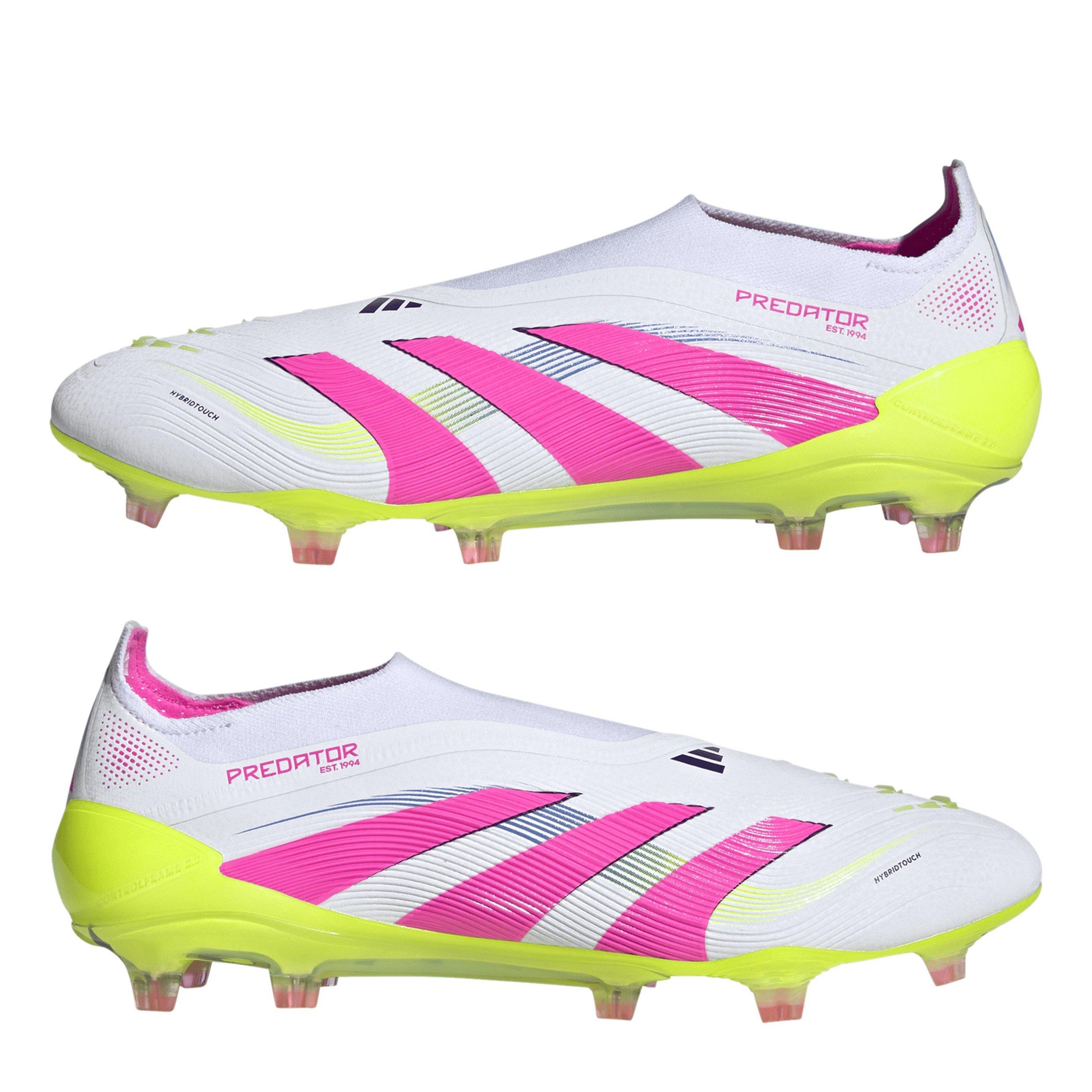 Wit/Roze - adidas - Predator Elite Laceless Firm Ground Football Boots - 11