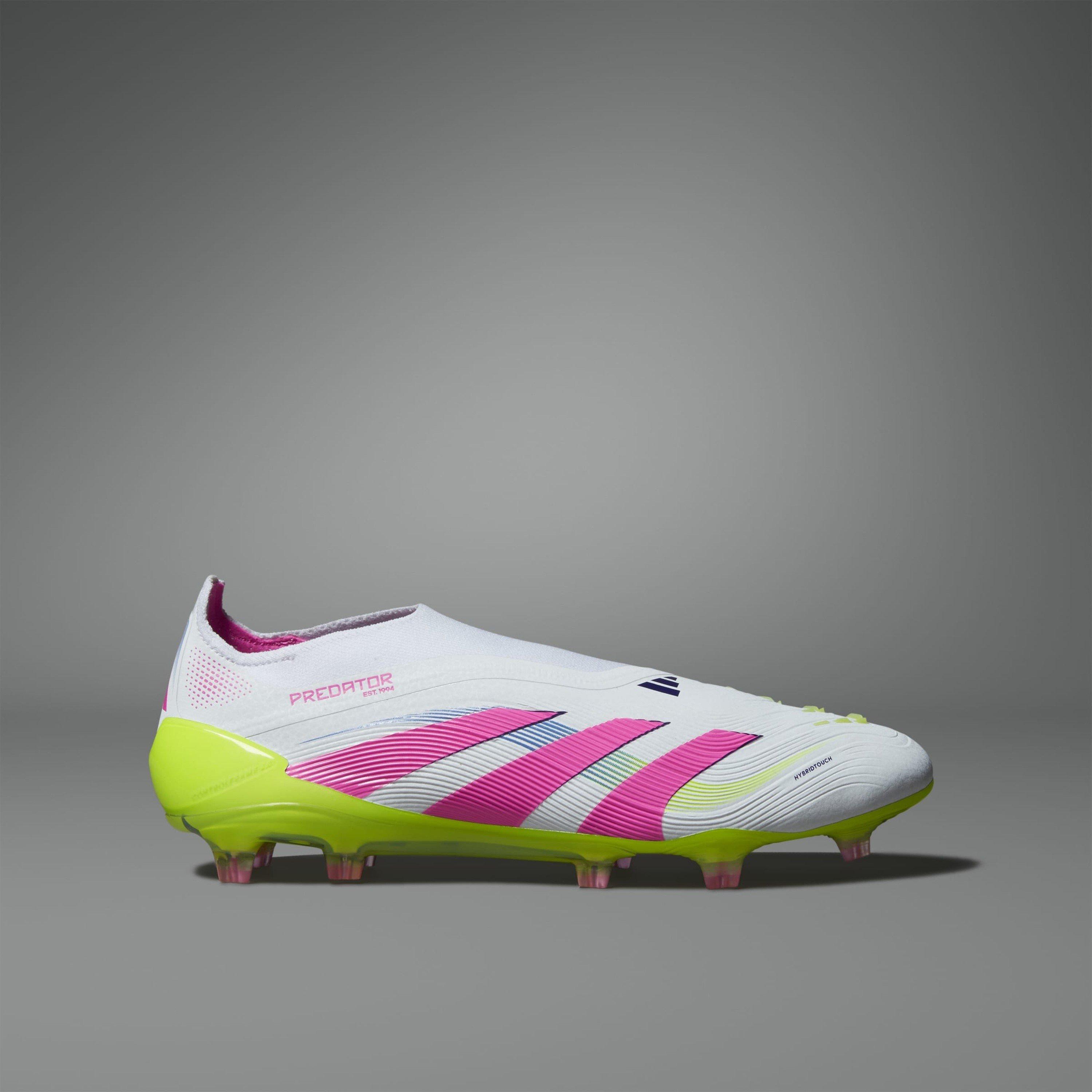 Wit/Roze - adidas - Predator Elite Laceless Firm Ground Football Boots - 12