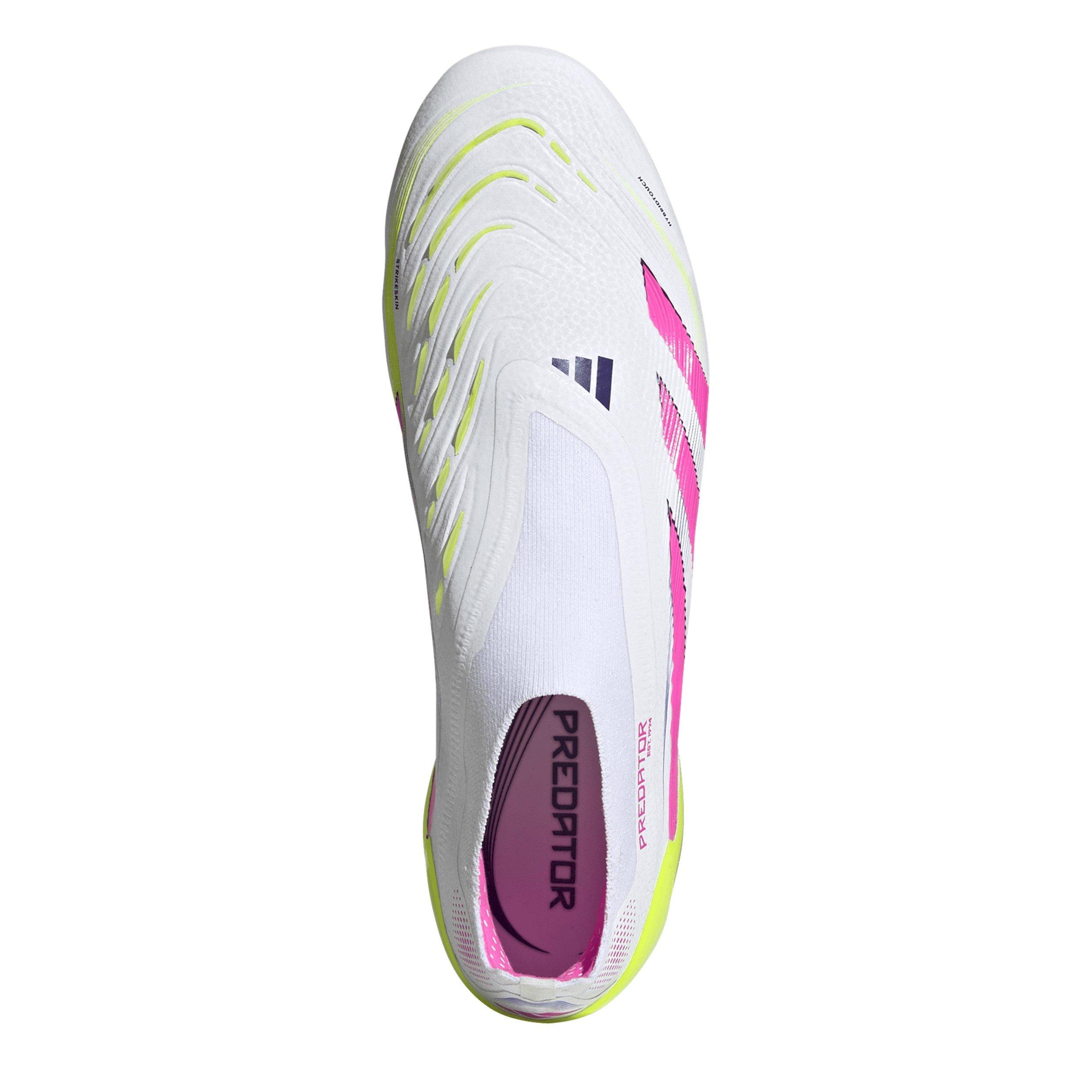 Wit/Roze - adidas - Predator Elite Laceless Firm Ground Football Boots - 6