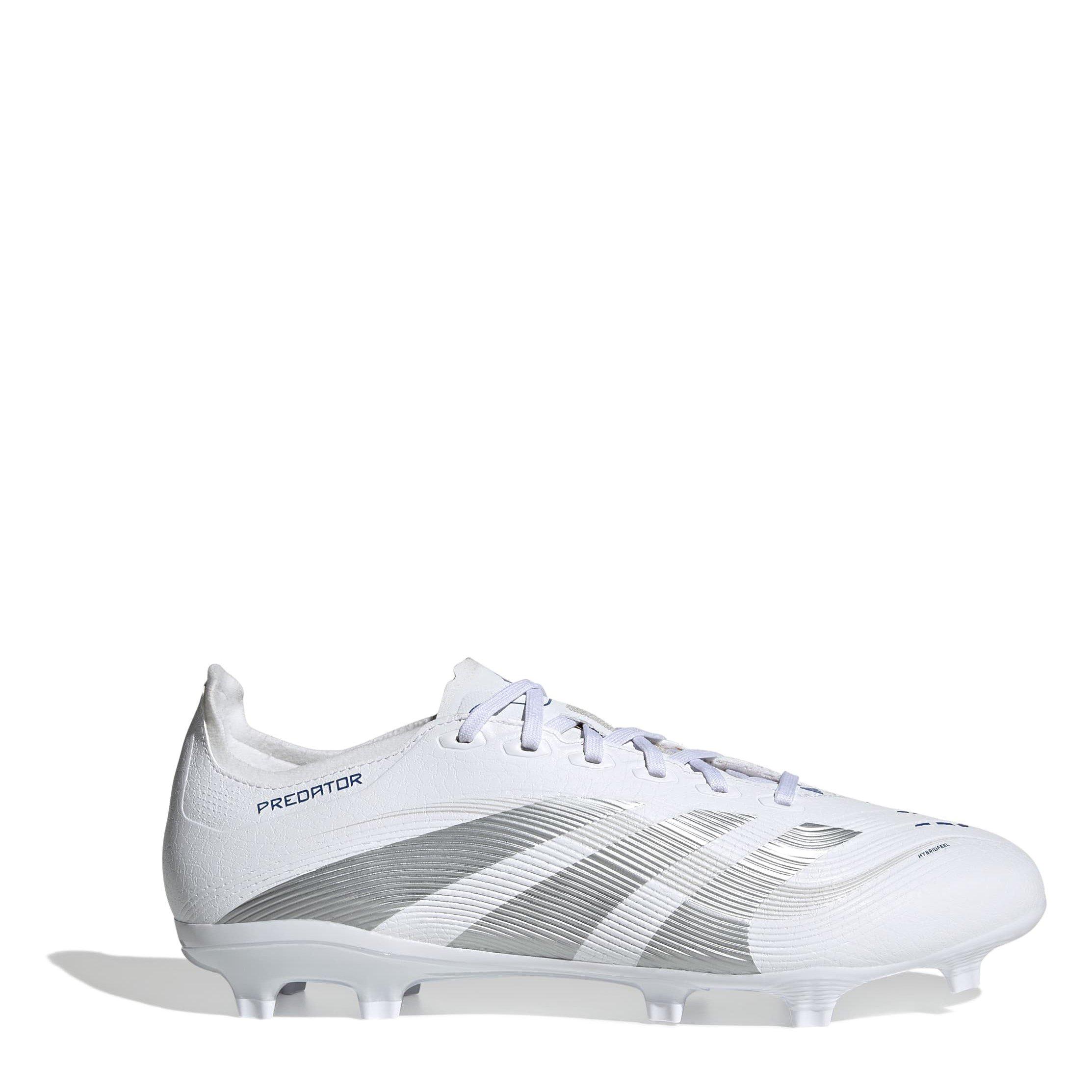 Adidas Men's Predator League Firm Ground Football Boots - White/Silver - 9.5 (44)
