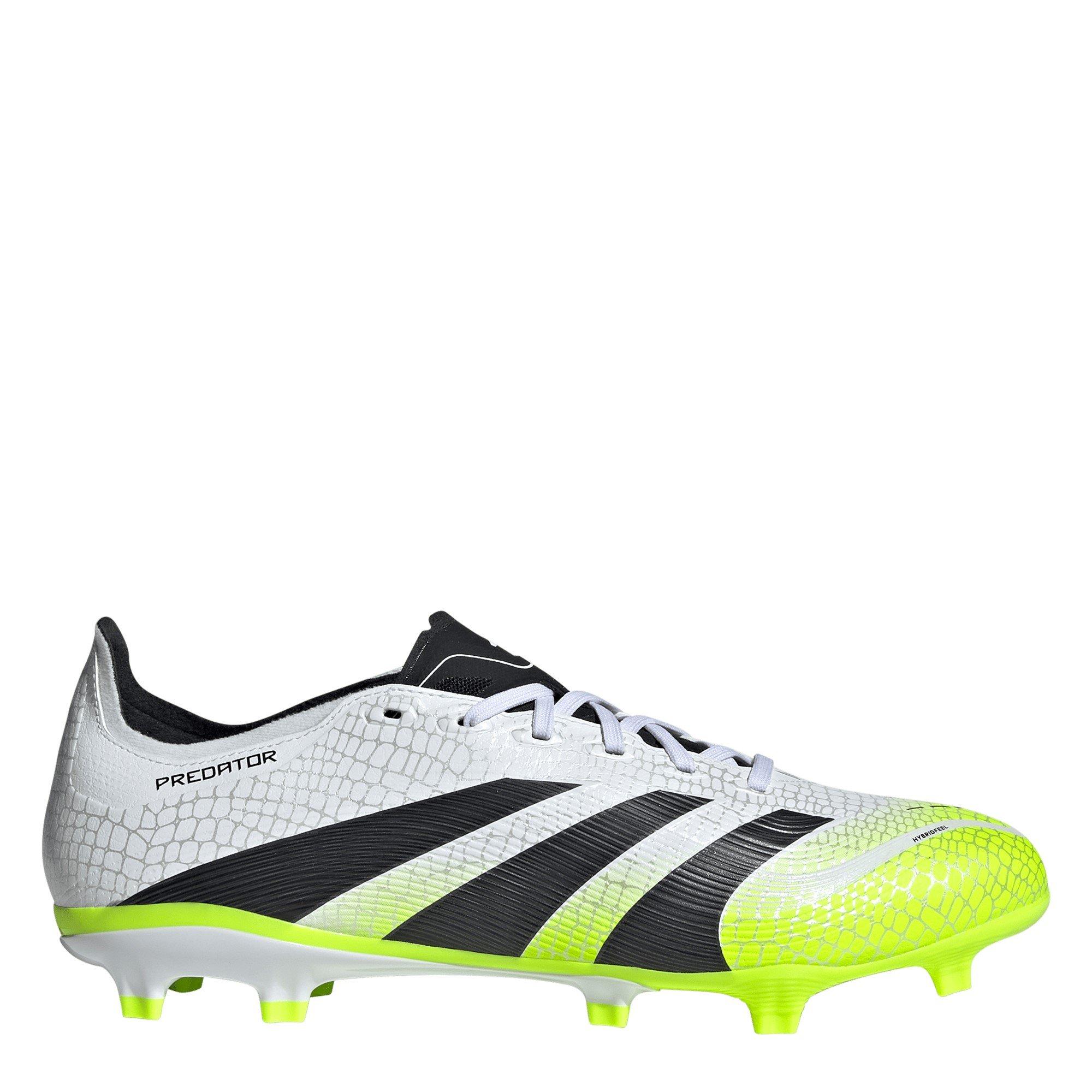 Adidas Men's Predator League Firm Ground Football Boots - White/Blk/Lemon - 10.5(45.3)
