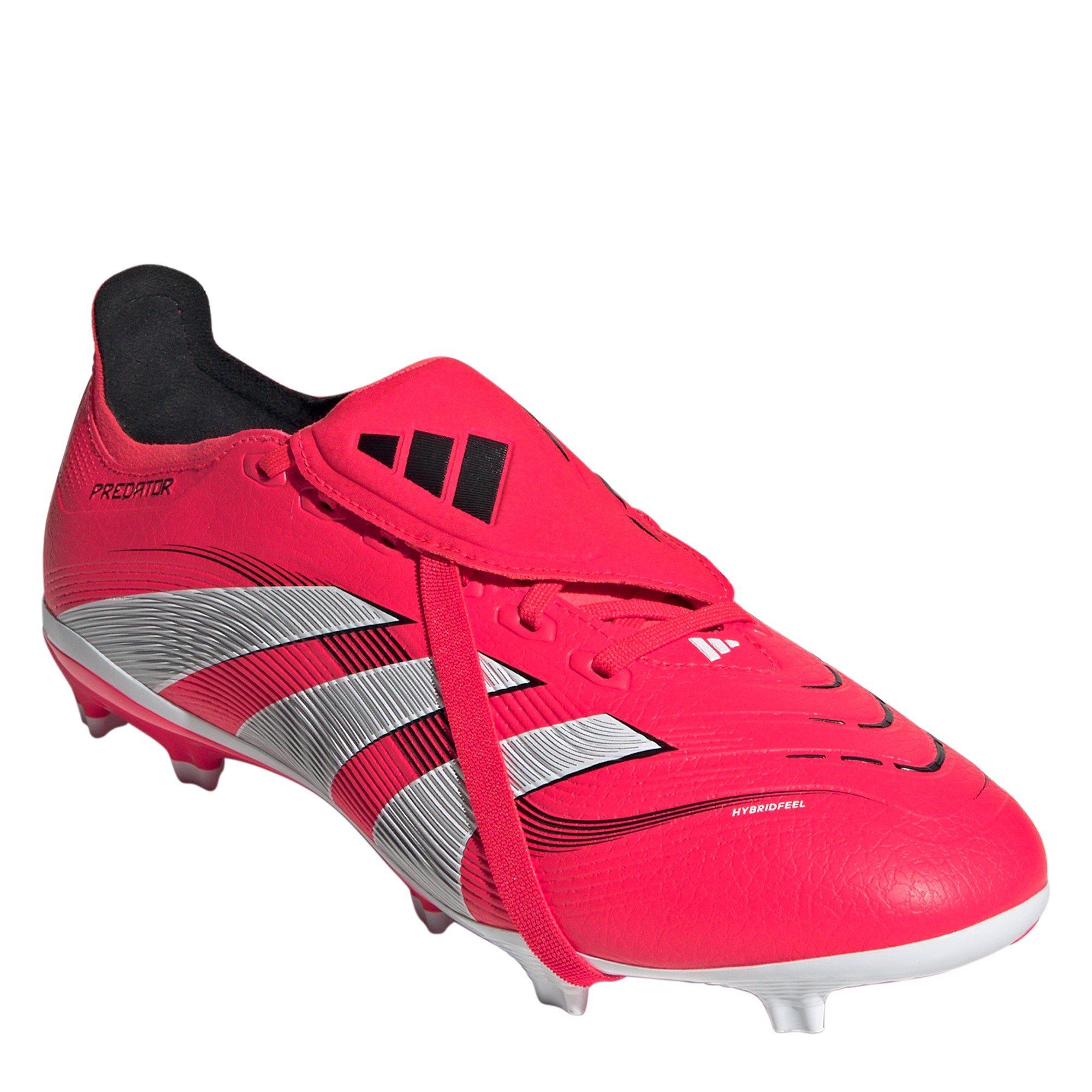 Rojo/Blanco - adidas - Predator League Fold-Over Tongue Firm Ground Football Boots - 3