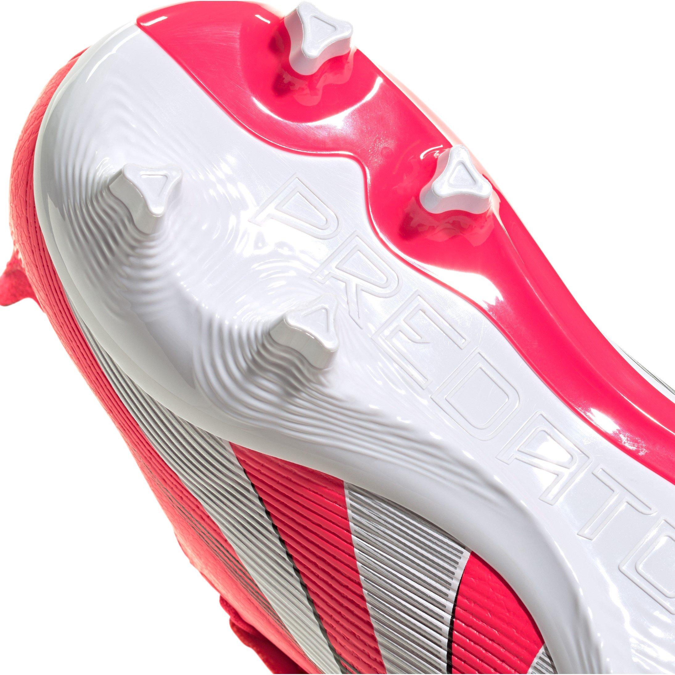 Rojo/Blanco - adidas - Predator League Fold-Over Tongue Firm Ground Football Boots - 8