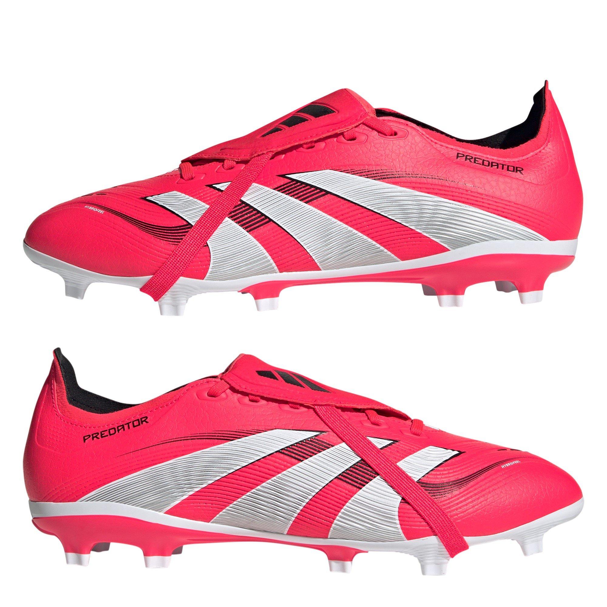 Rojo/Blanco - adidas - Predator League Fold-Over Tongue Firm Ground Football Boots - 9
