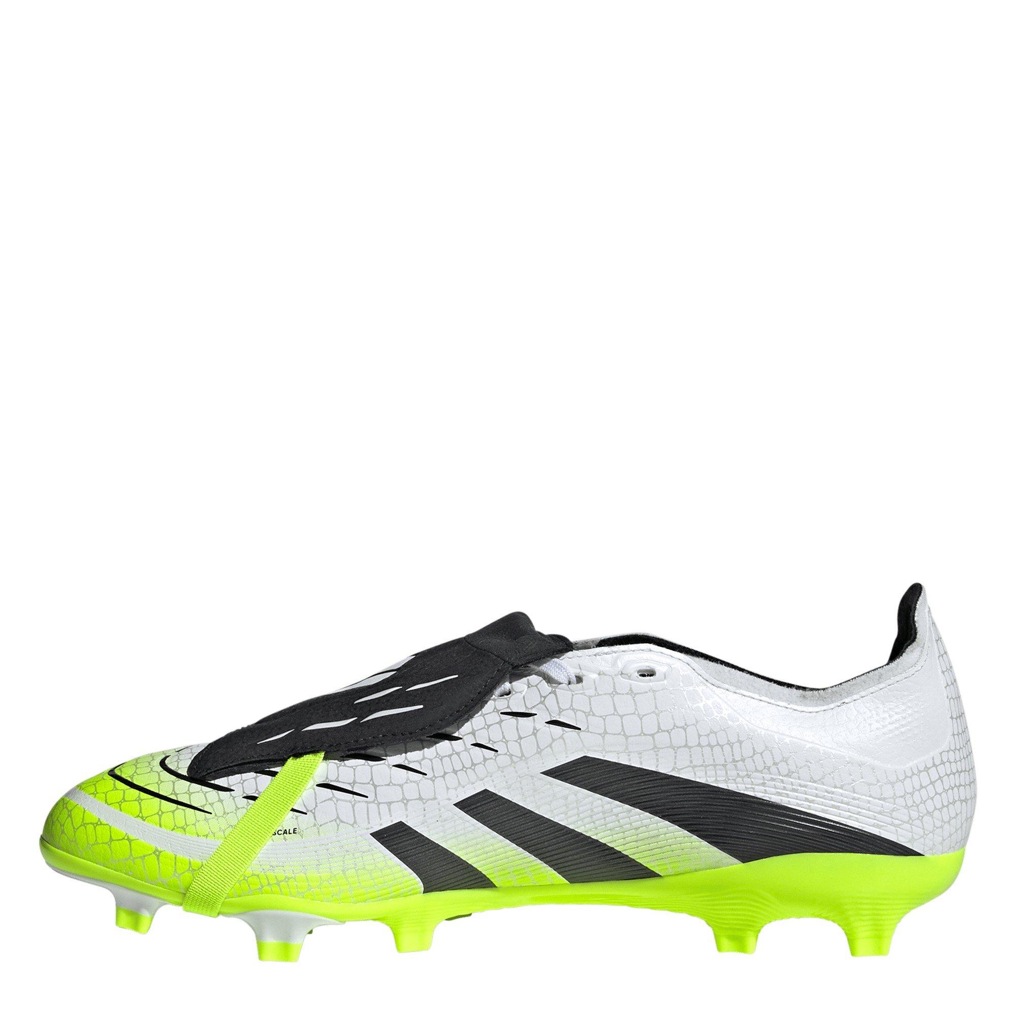 White/Blk/Lemon - adidas - Predator League Fold-Over Tongue Firm Ground Football Boots - 2