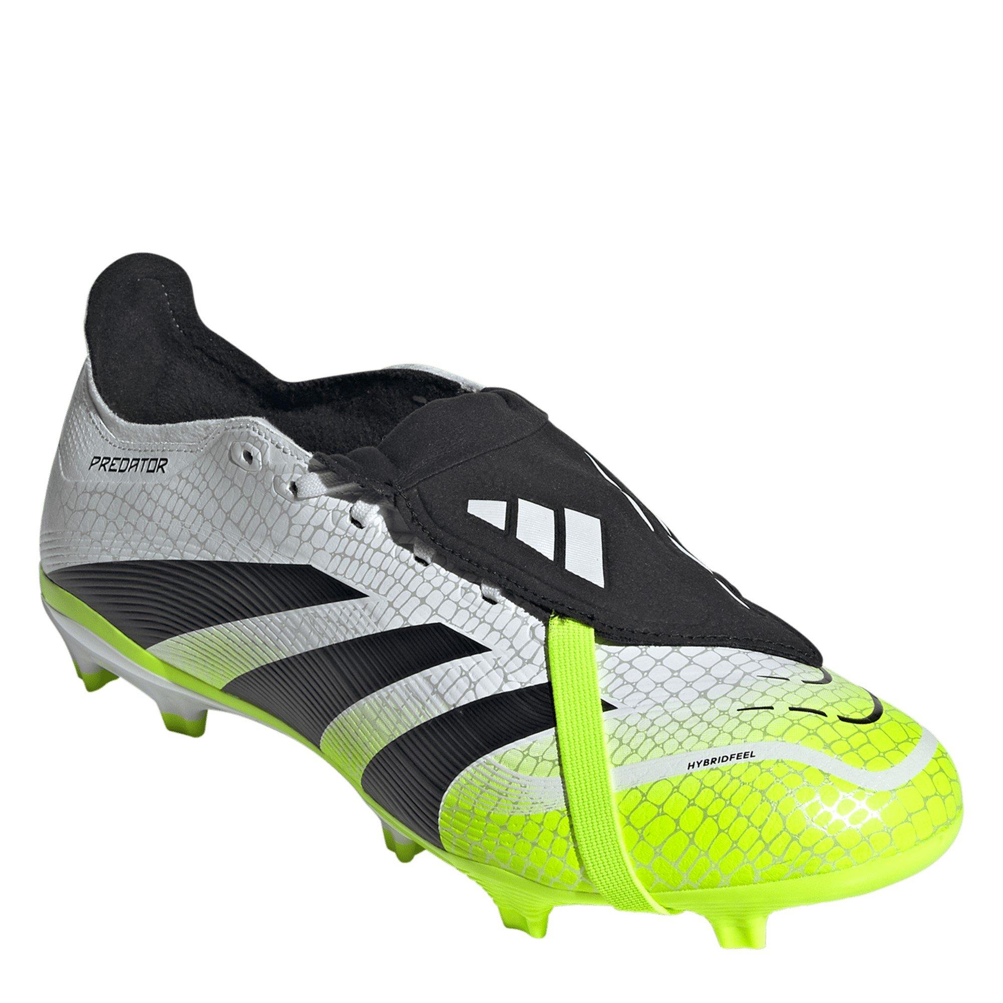 White/Blk/Lemon - adidas - Predator League Fold-Over Tongue Firm Ground Football Boots - 3