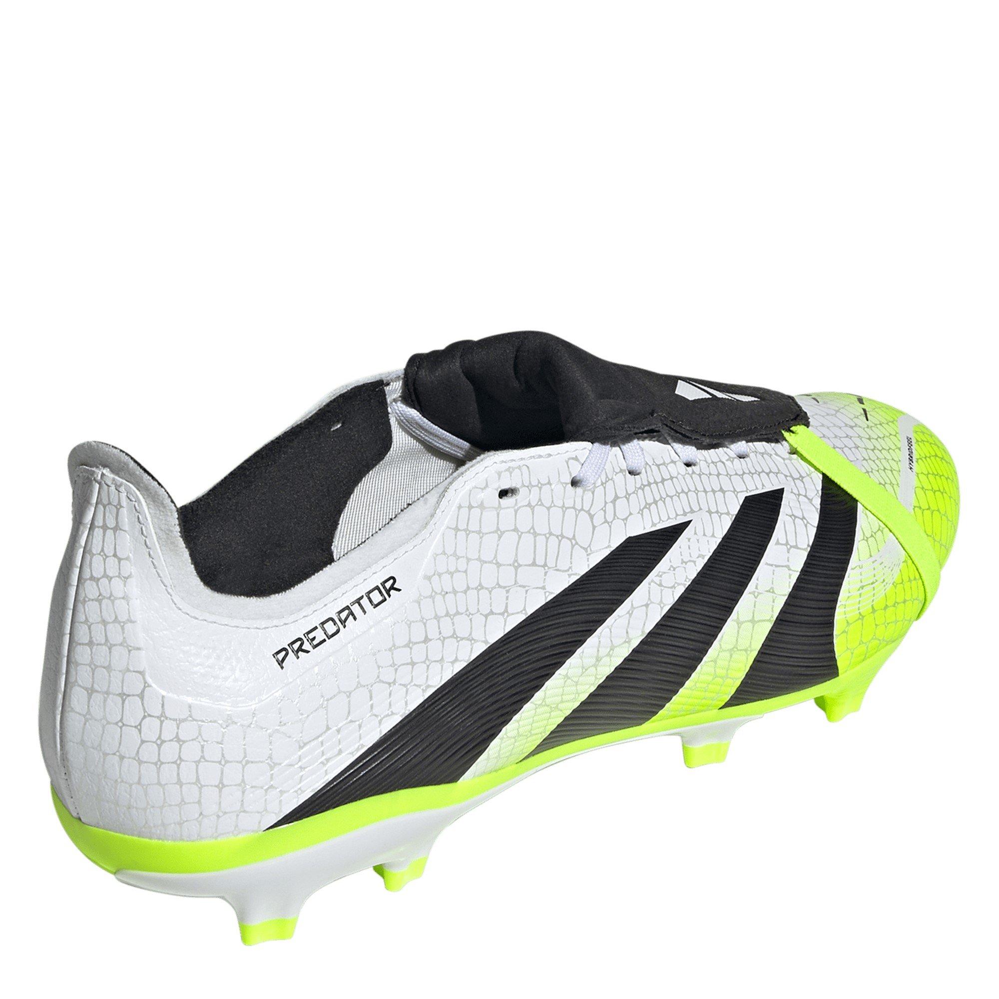 White/Blk/Lemon - adidas - Predator League Fold-Over Tongue Firm Ground Football Boots - 4