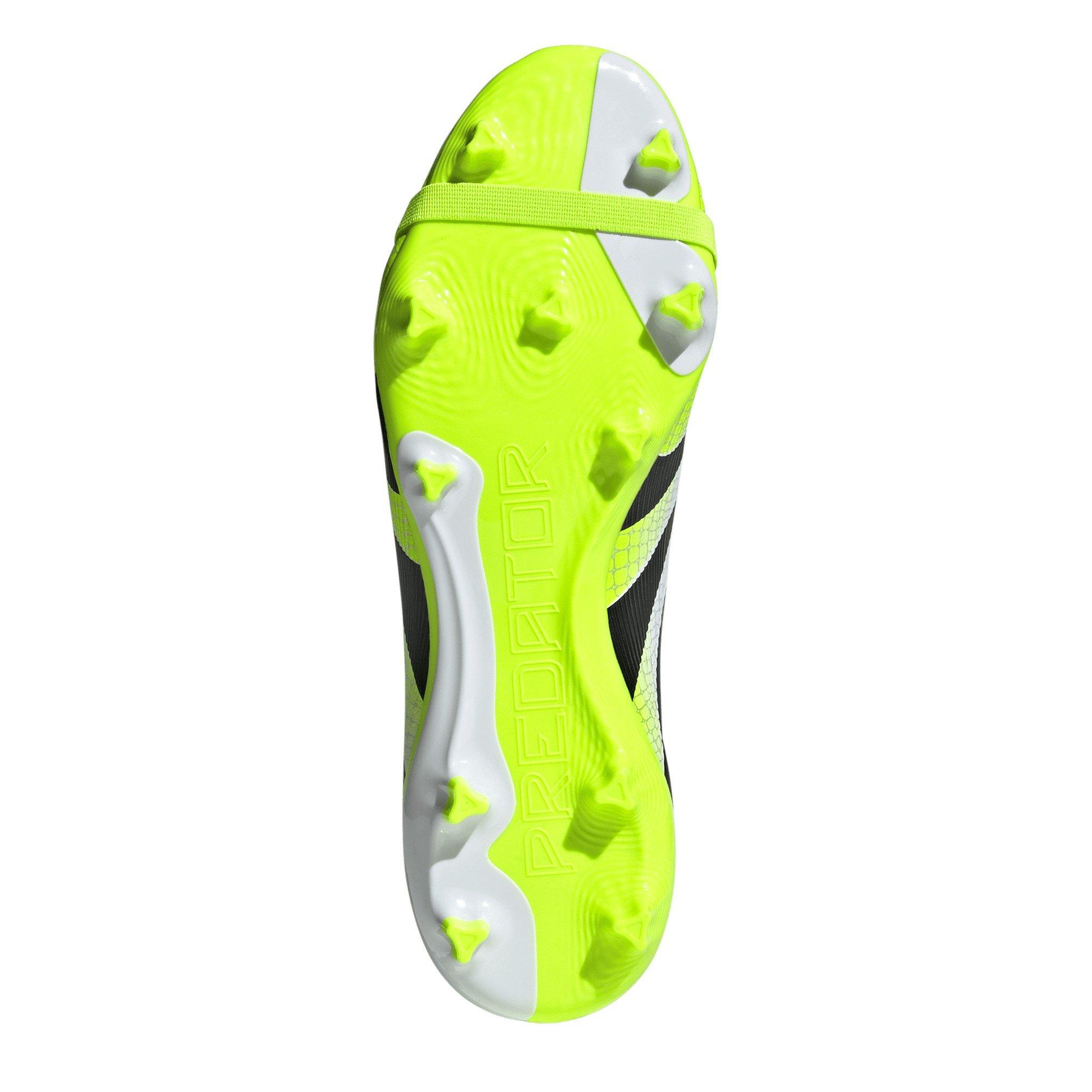 White/Blk/Lemon - adidas - Predator League Fold-Over Tongue Firm Ground Football Boots - 6