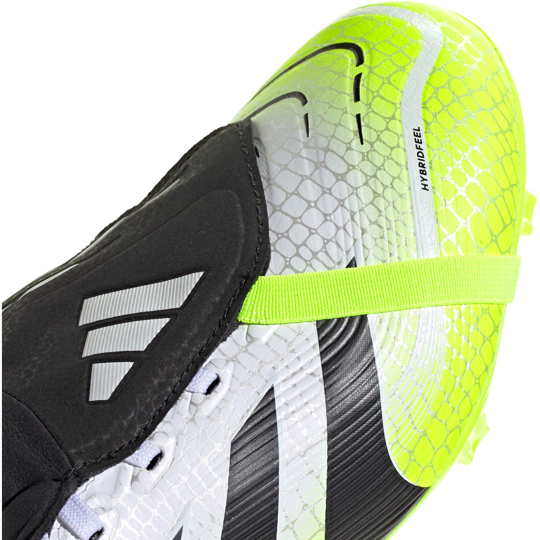 White/Blk/Lemon - adidas - Predator League Fold-Over Tongue Firm Ground Football Boots - 7