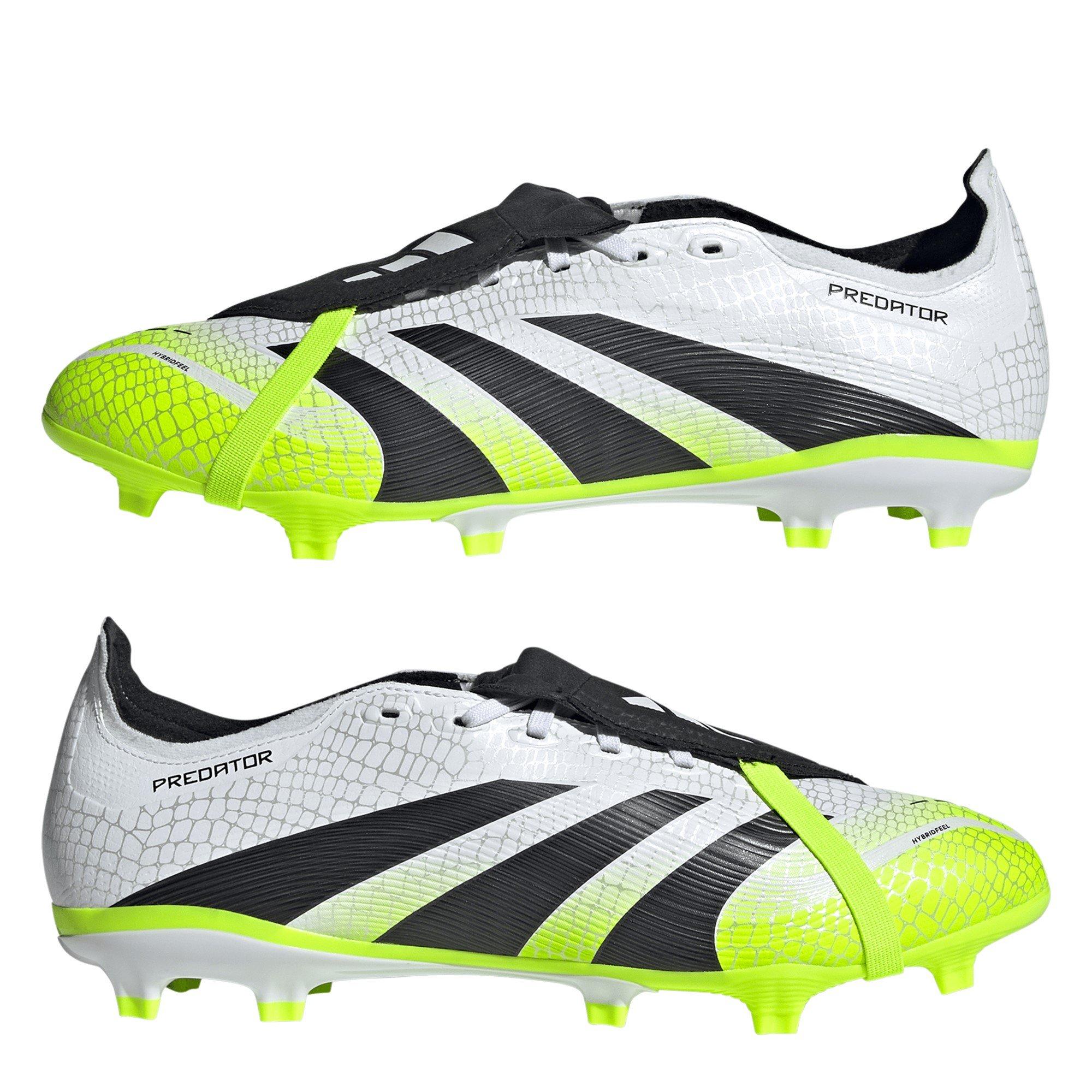 White/Blk/Lemon - adidas - Predator League Fold-Over Tongue Firm Ground Football Boots - 9