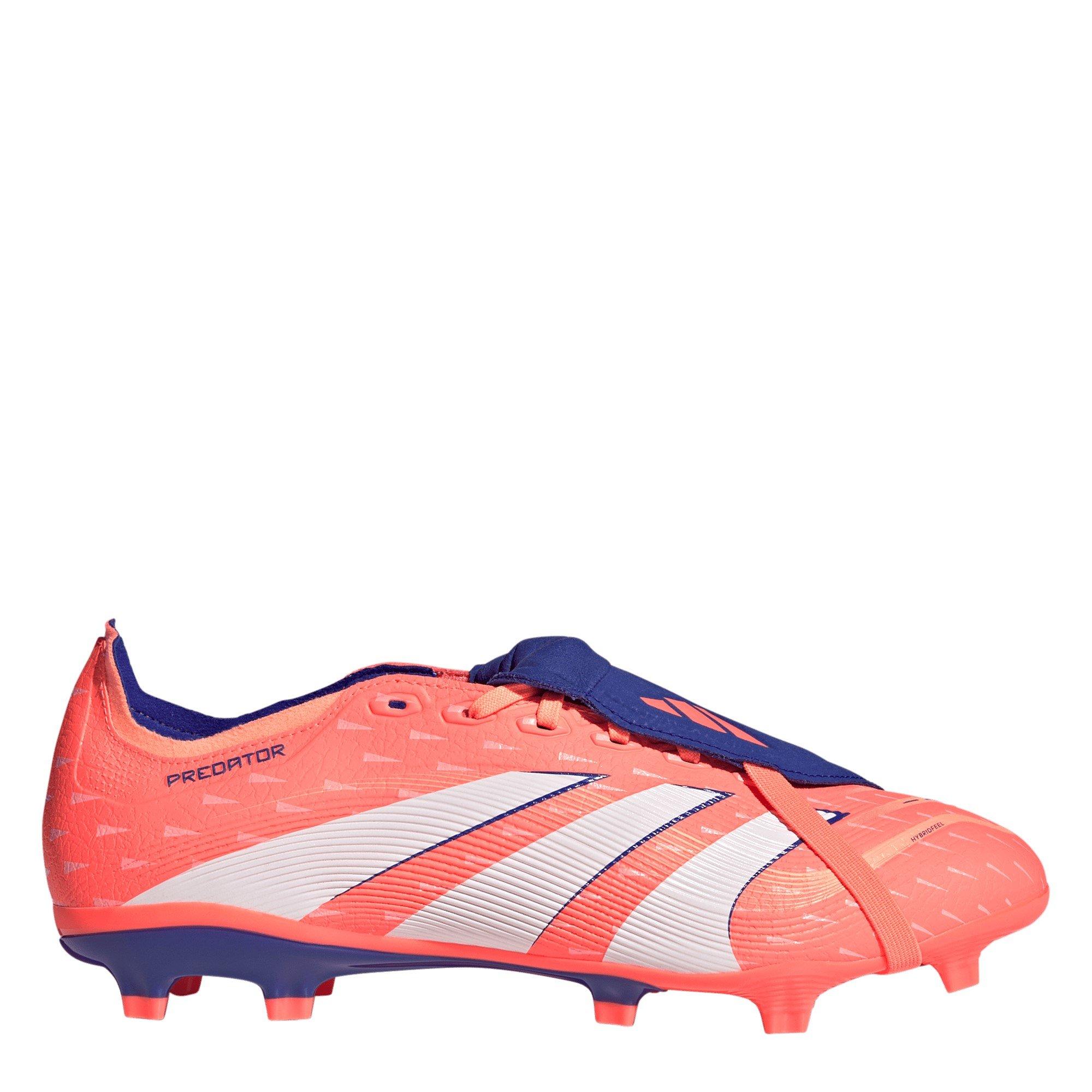 Adidas Men's Predator League Fold-Over Tongue Firm Ground Football Boots - Orange/White - 7.5 (41.3)