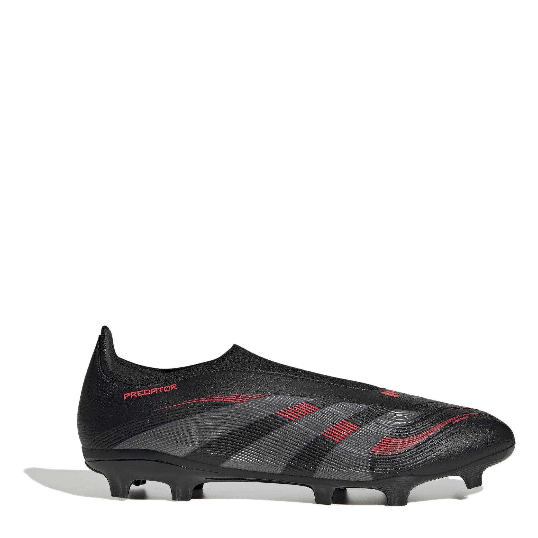 Schwarz/Grau - adidas - Predator League Laceless Firm Ground Football Boots - 1