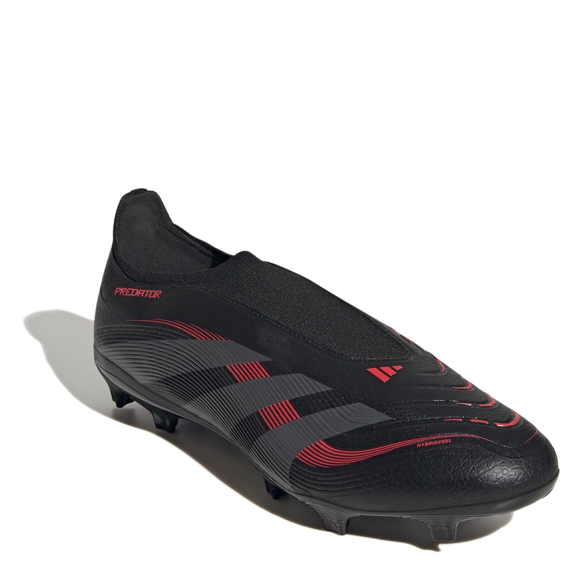 Schwarz/Grau - adidas - Predator League Laceless Firm Ground Football Boots - 3