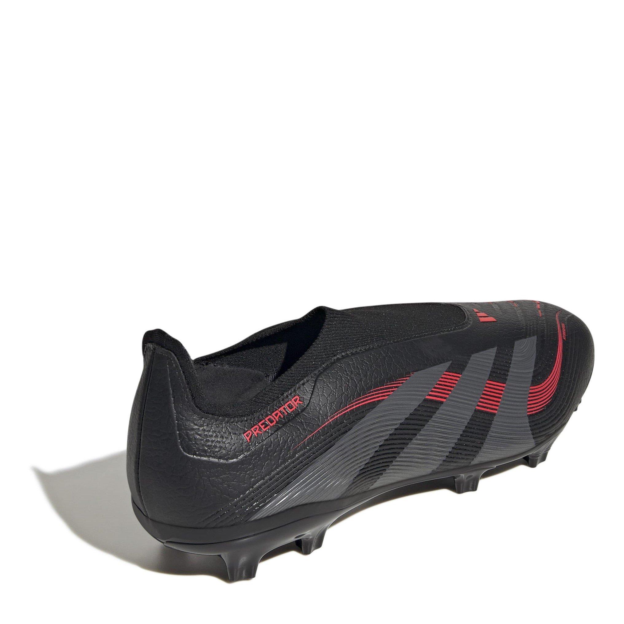 Schwarz/Grau - adidas - Predator League Laceless Firm Ground Football Boots - 4