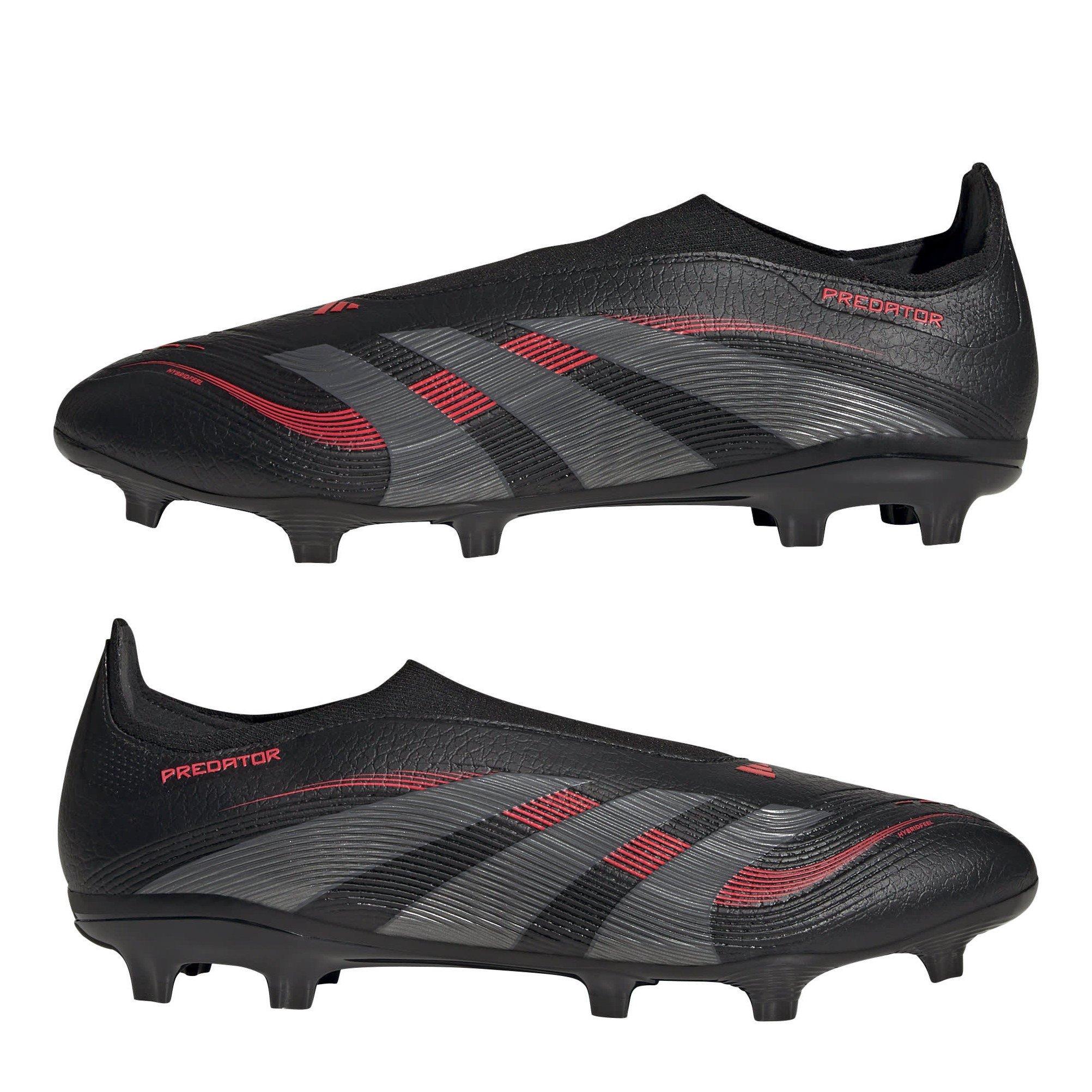 Schwarz/Grau - adidas - Predator League Laceless Firm Ground Football Boots - 9