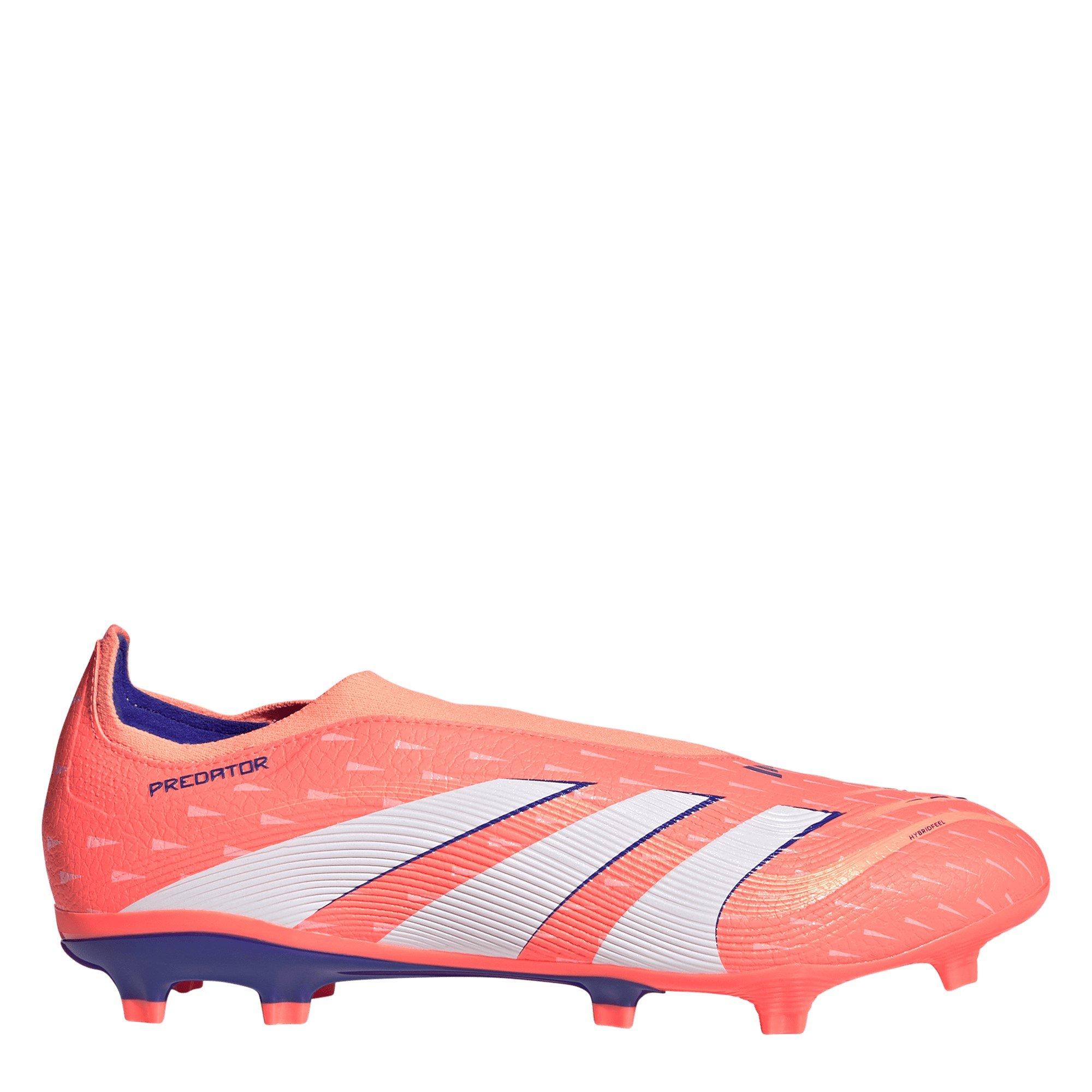 Adidas Men's Predator League Laceless Firm Ground Football Boots - Orange/White - 9.5 (44)