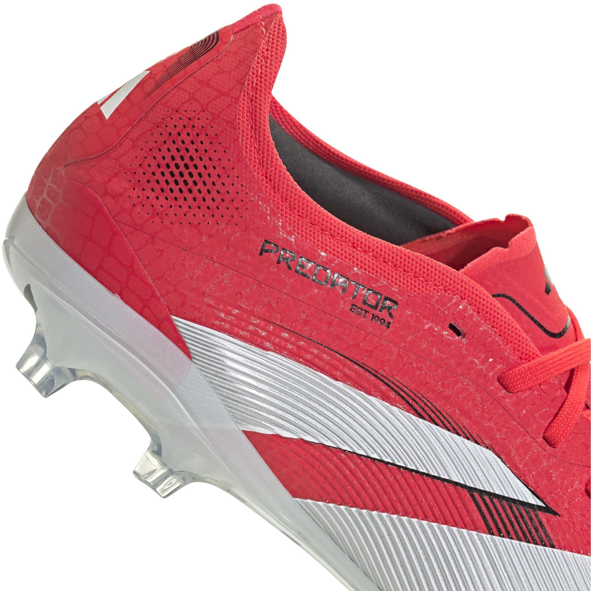 Crveno/Bijelo - adidas - Predator Pro Firm Ground Football Boots - 8