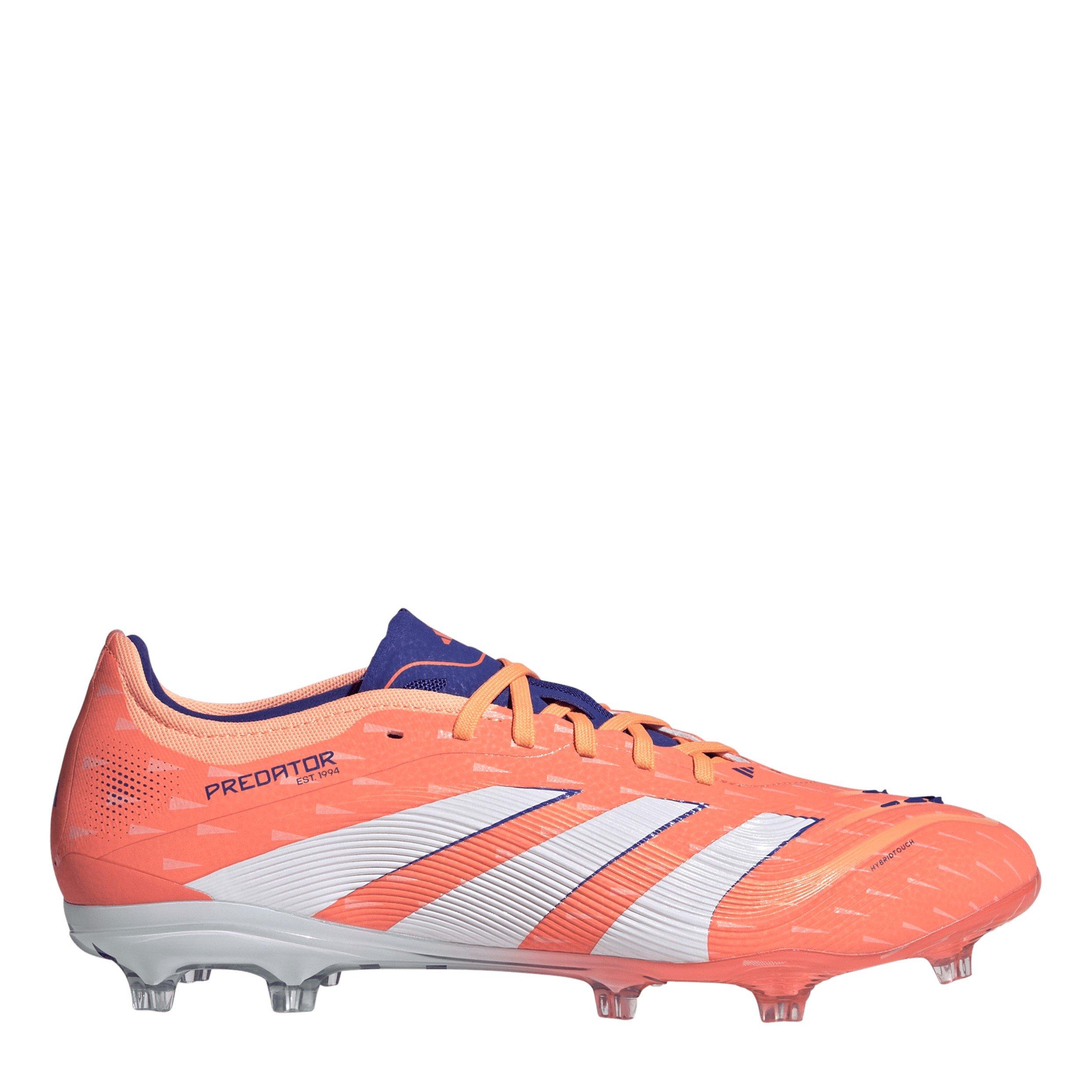 Adidas Men's Predator Pro Firm Ground Football Boots - Orange/White - 8.5 (42.7)