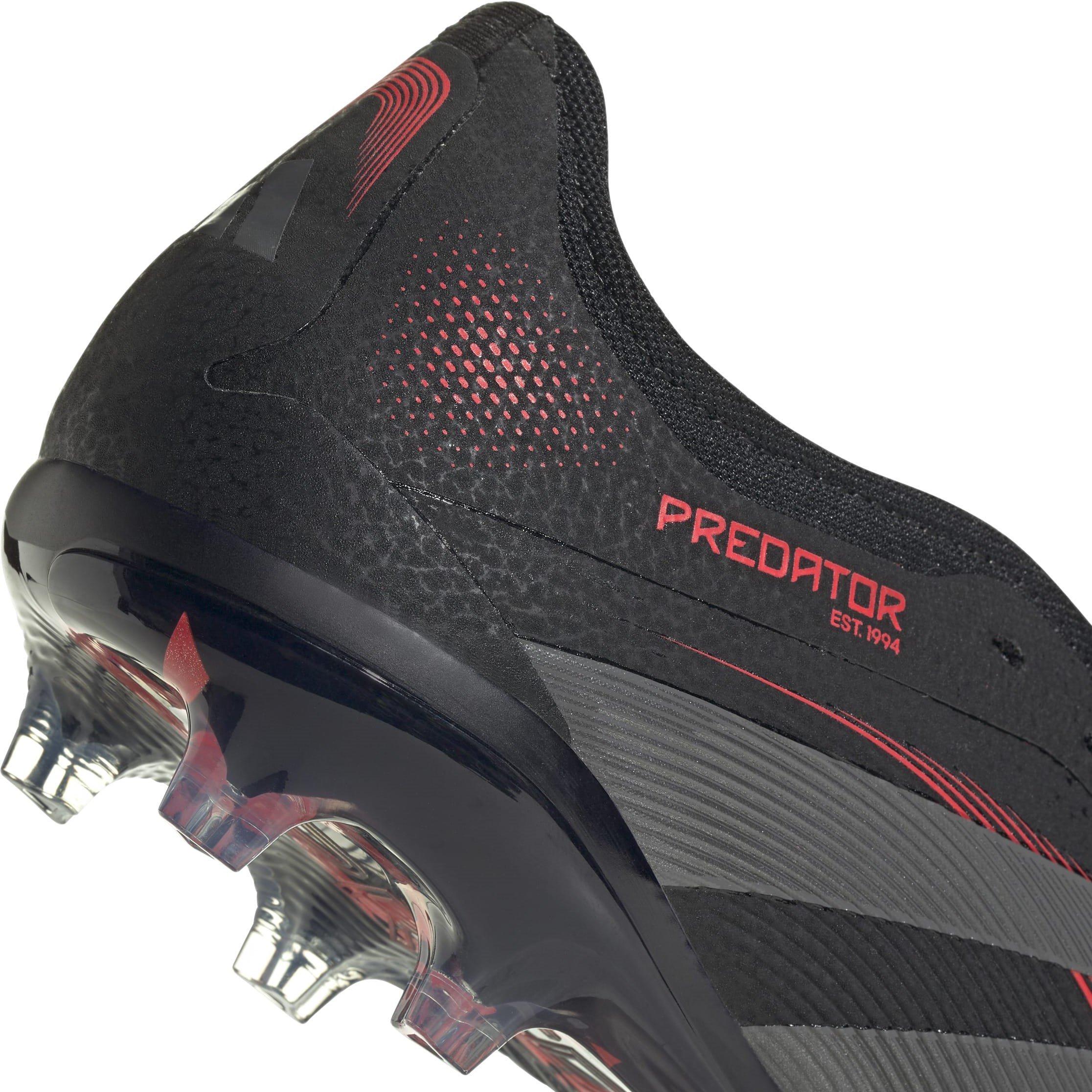 Schwarz/Grau - adidas - Predator Pro Fold-Over Tongue Firm Ground Football Boots - 7