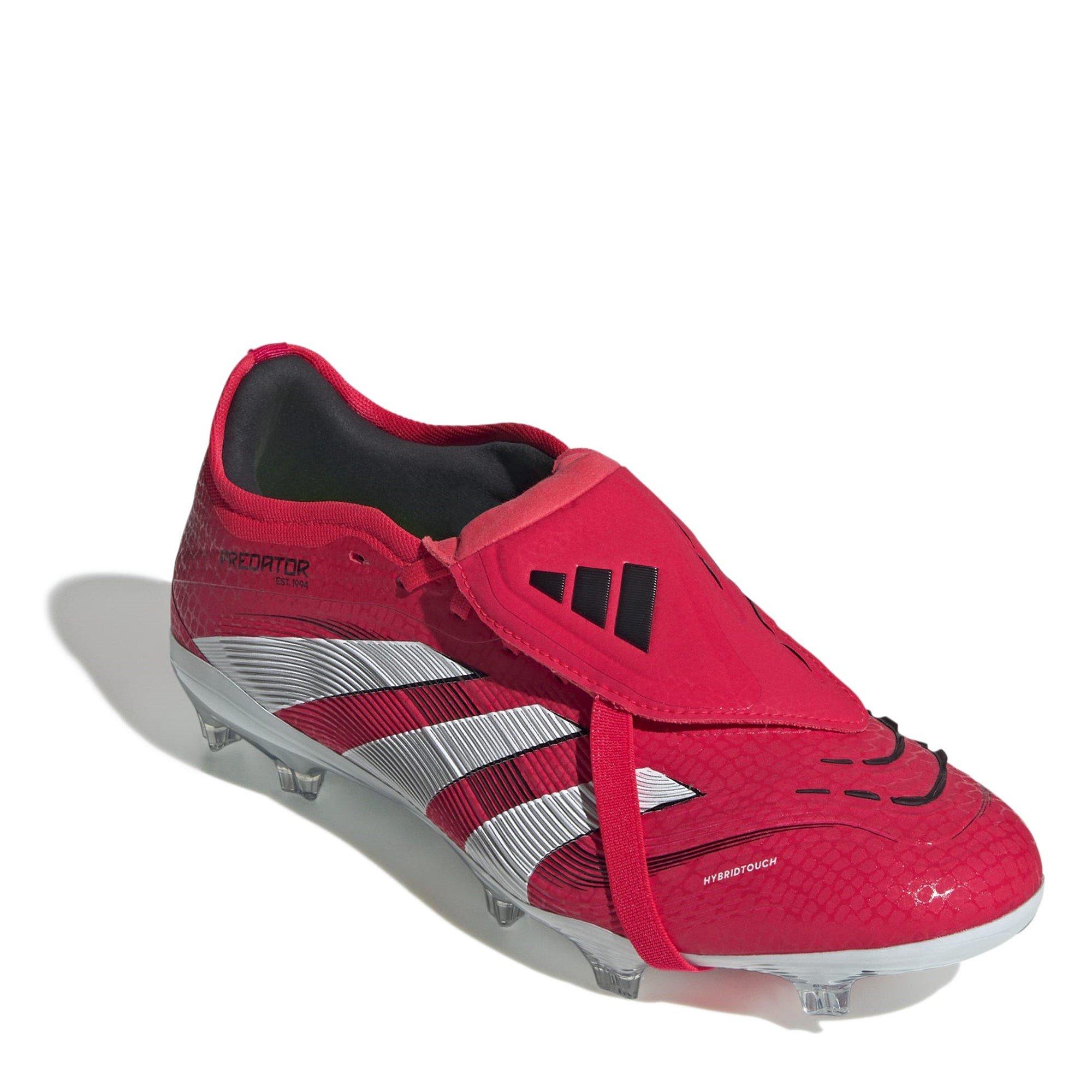 Rojo/Blanco - adidas - Predator Pro Fold-Over Tongue Firm Ground Football Boots - 3