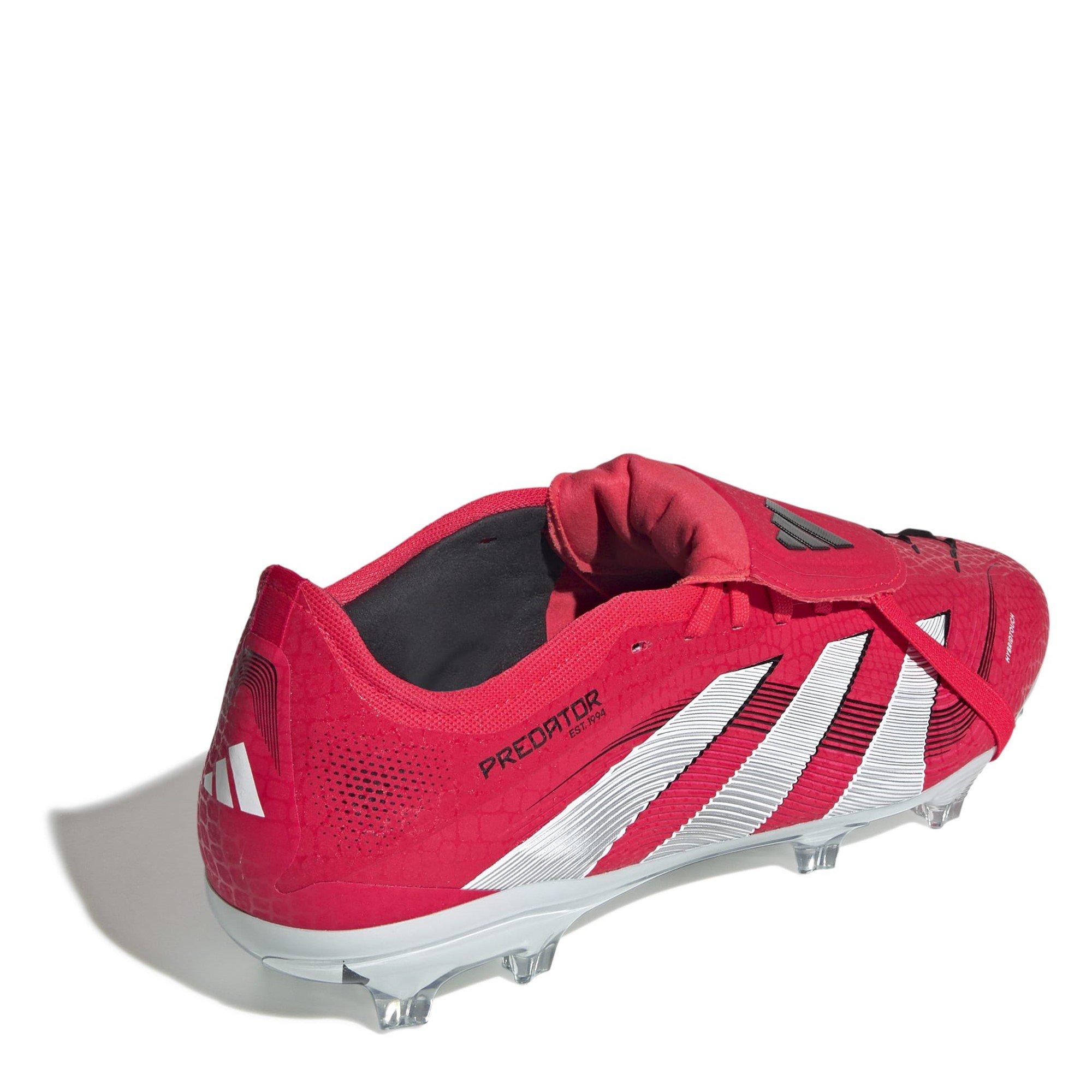 Rojo/Blanco - adidas - Predator Pro Fold-Over Tongue Firm Ground Football Boots - 4