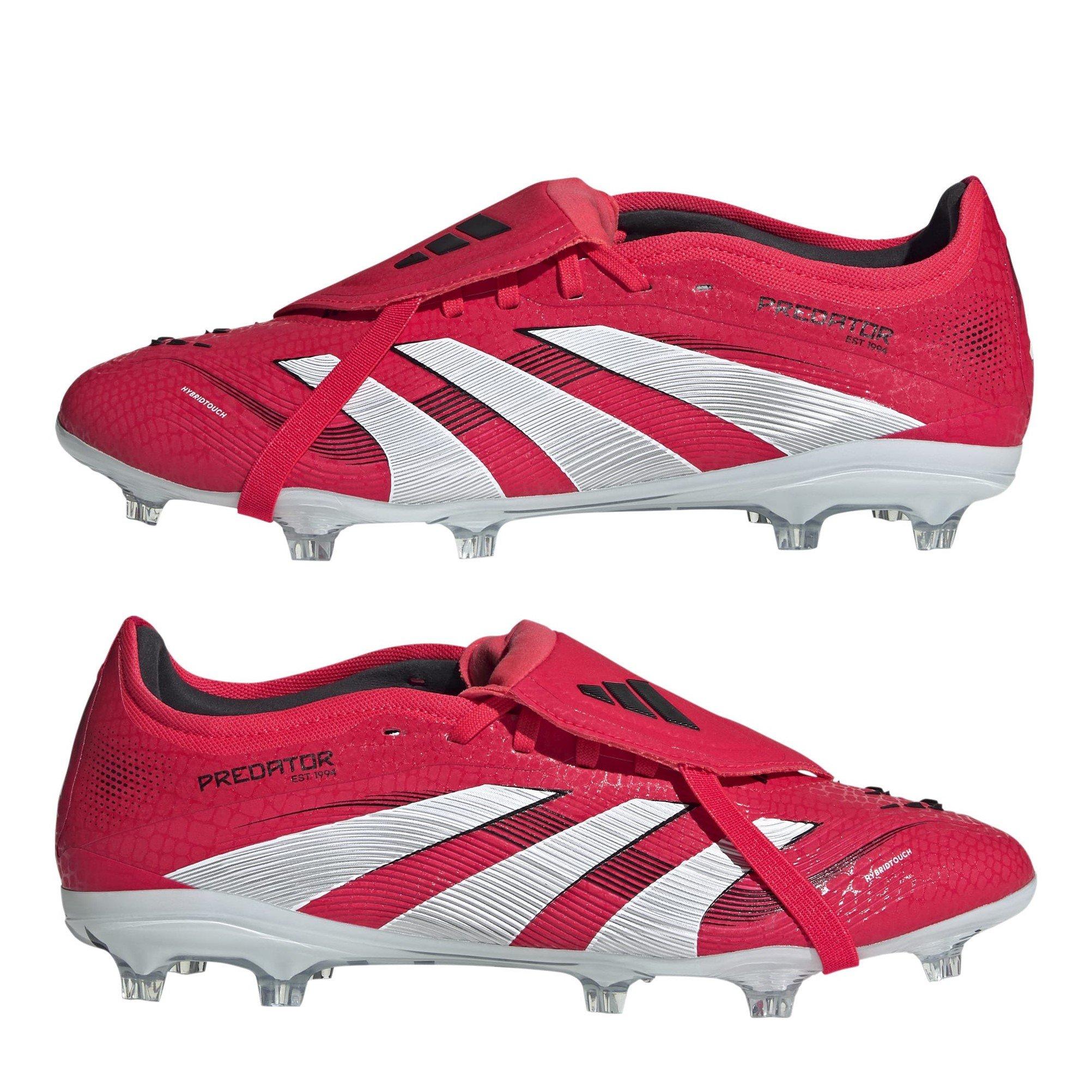 Rojo/Blanco - adidas - Predator Pro Fold-Over Tongue Firm Ground Football Boots - 9