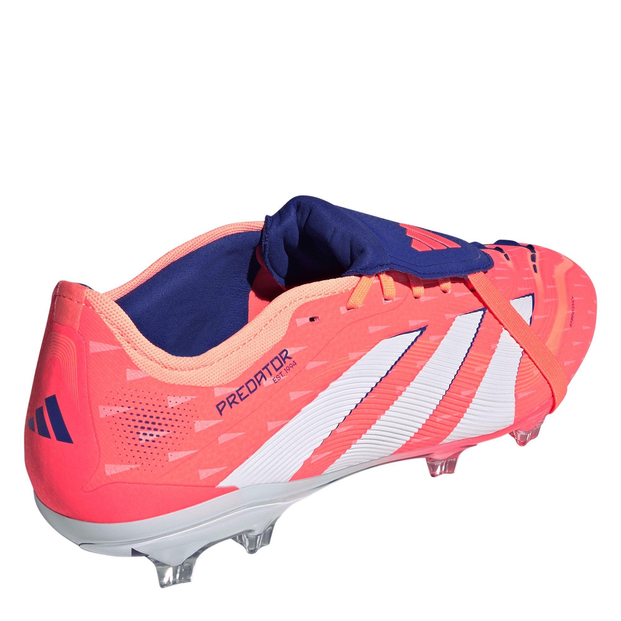 Orange/Blanc - adidas - Predator Pro Fold-Over Tongue Firm Ground Football Boots - 4