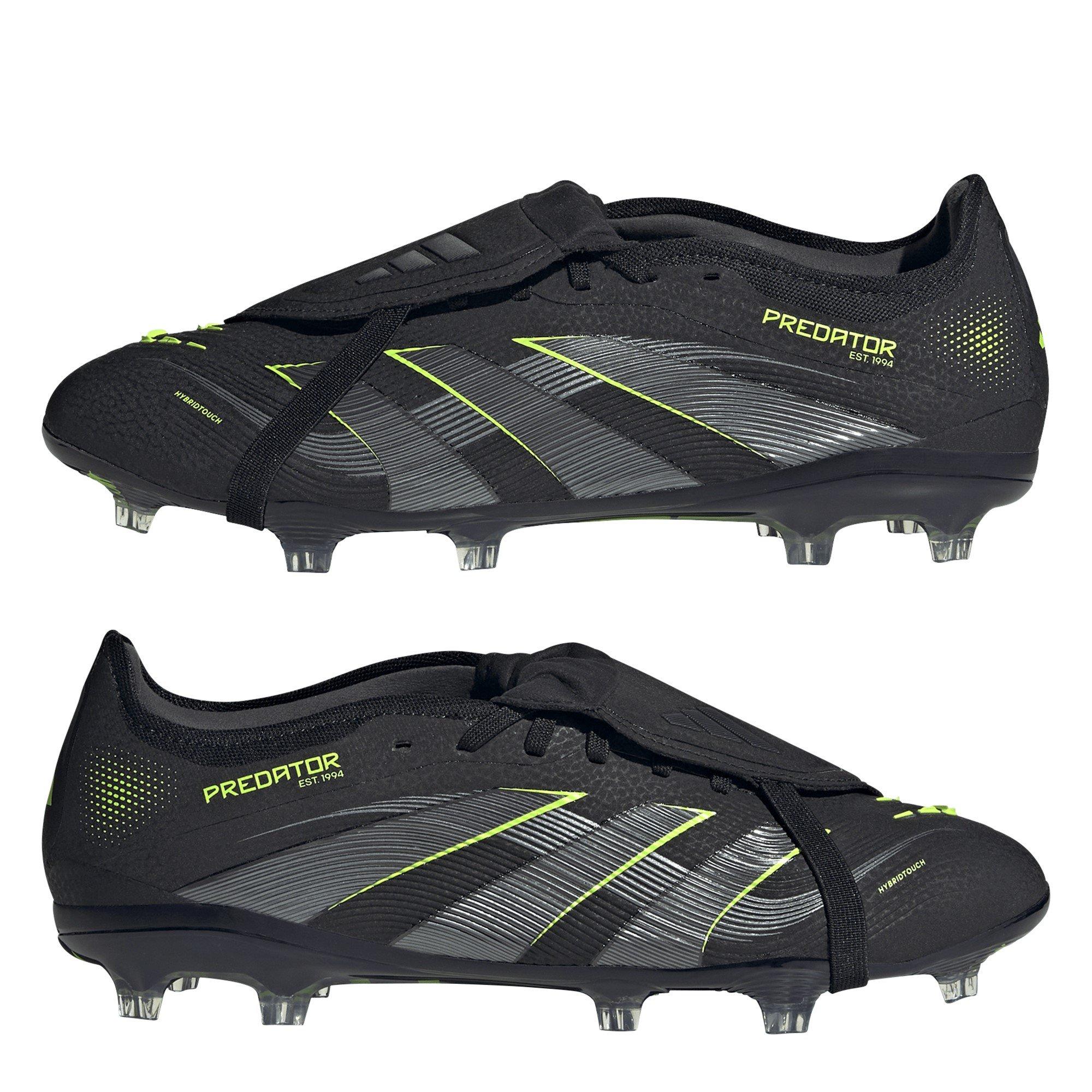 Noir/Citron - adidas - Predator Pro Fold-Over Tongue Firm Ground Football Boots - 9