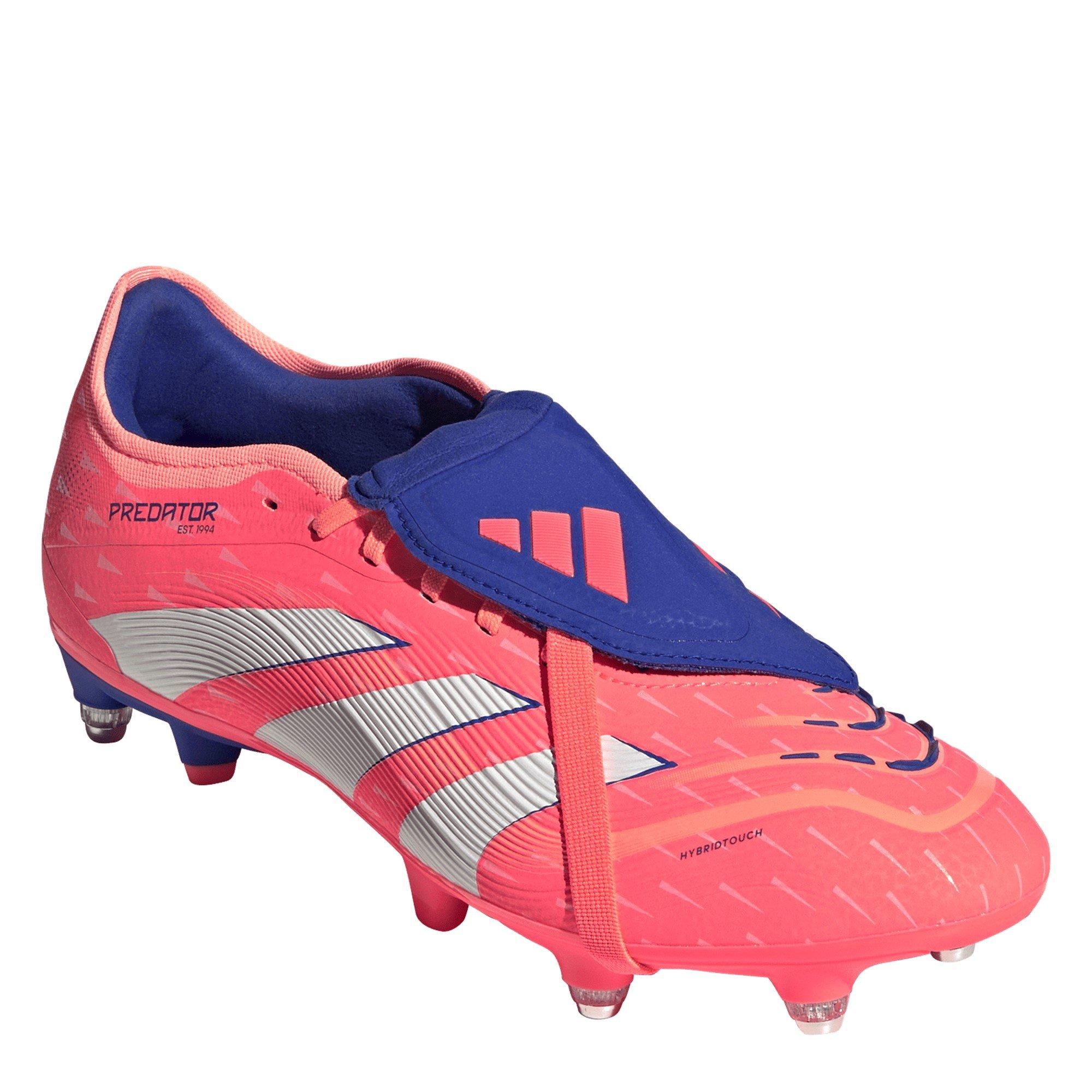 Orange/Hvid - adidas - Predator Pro Fold-Over Tongue Soft Ground Football Boots - 3