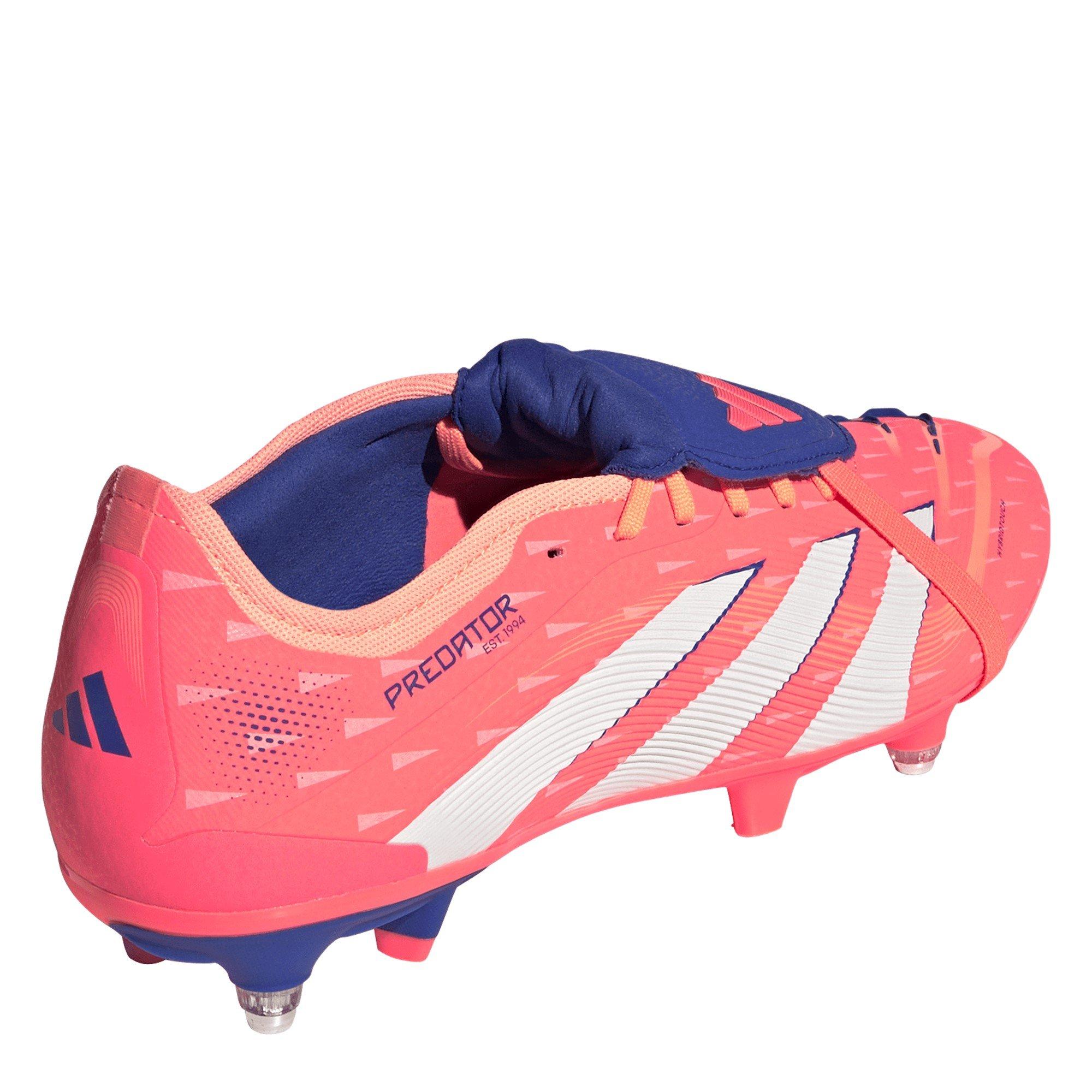 Orange/Hvid - adidas - Predator Pro Fold-Over Tongue Soft Ground Football Boots - 4