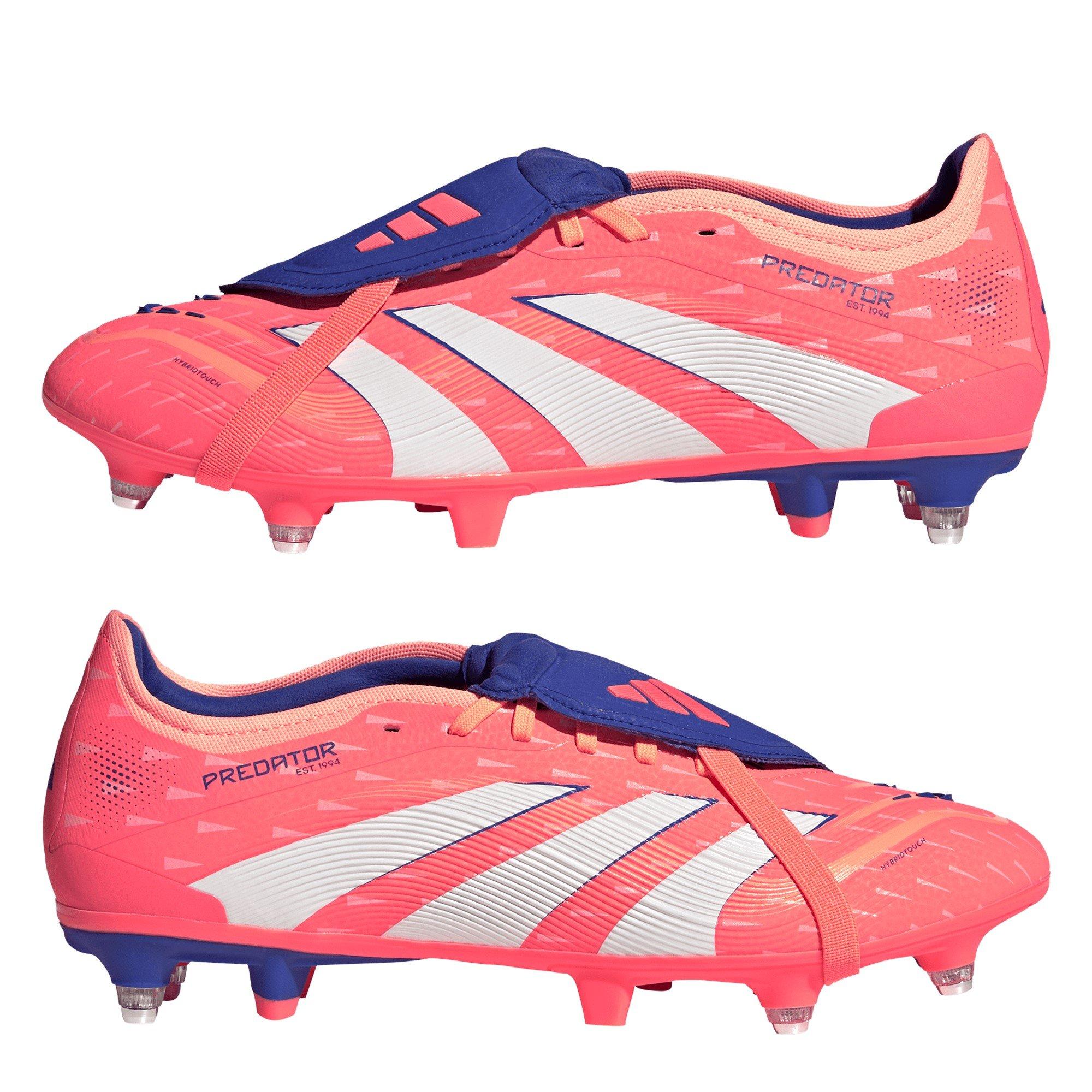 Orange/Hvid - adidas - Predator Pro Fold-Over Tongue Soft Ground Football Boots - 9