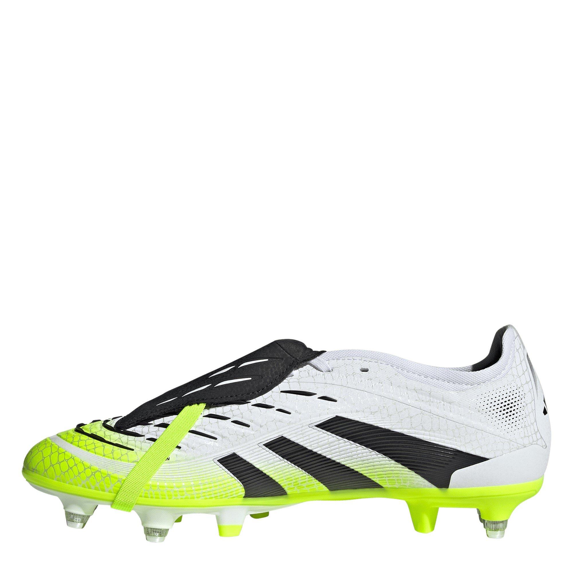 White/Blk/Lemon - adidas - Predator Pro Fold-Over Tongue Soft Ground Football Boots - 2