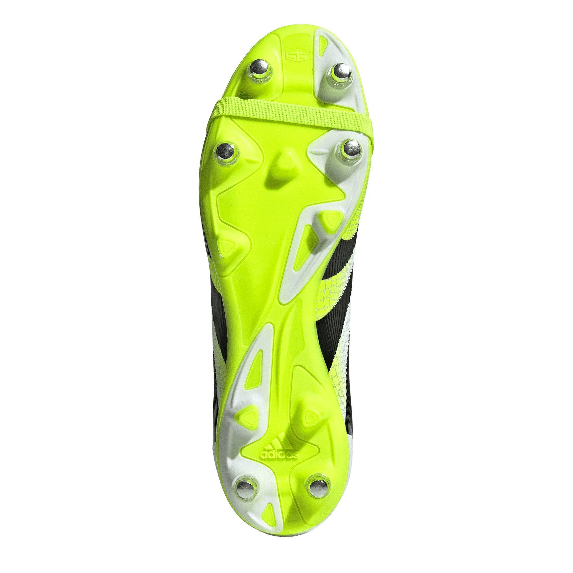 White/Blk/Lemon - adidas - Predator Pro Fold-Over Tongue Soft Ground Football Boots - 6