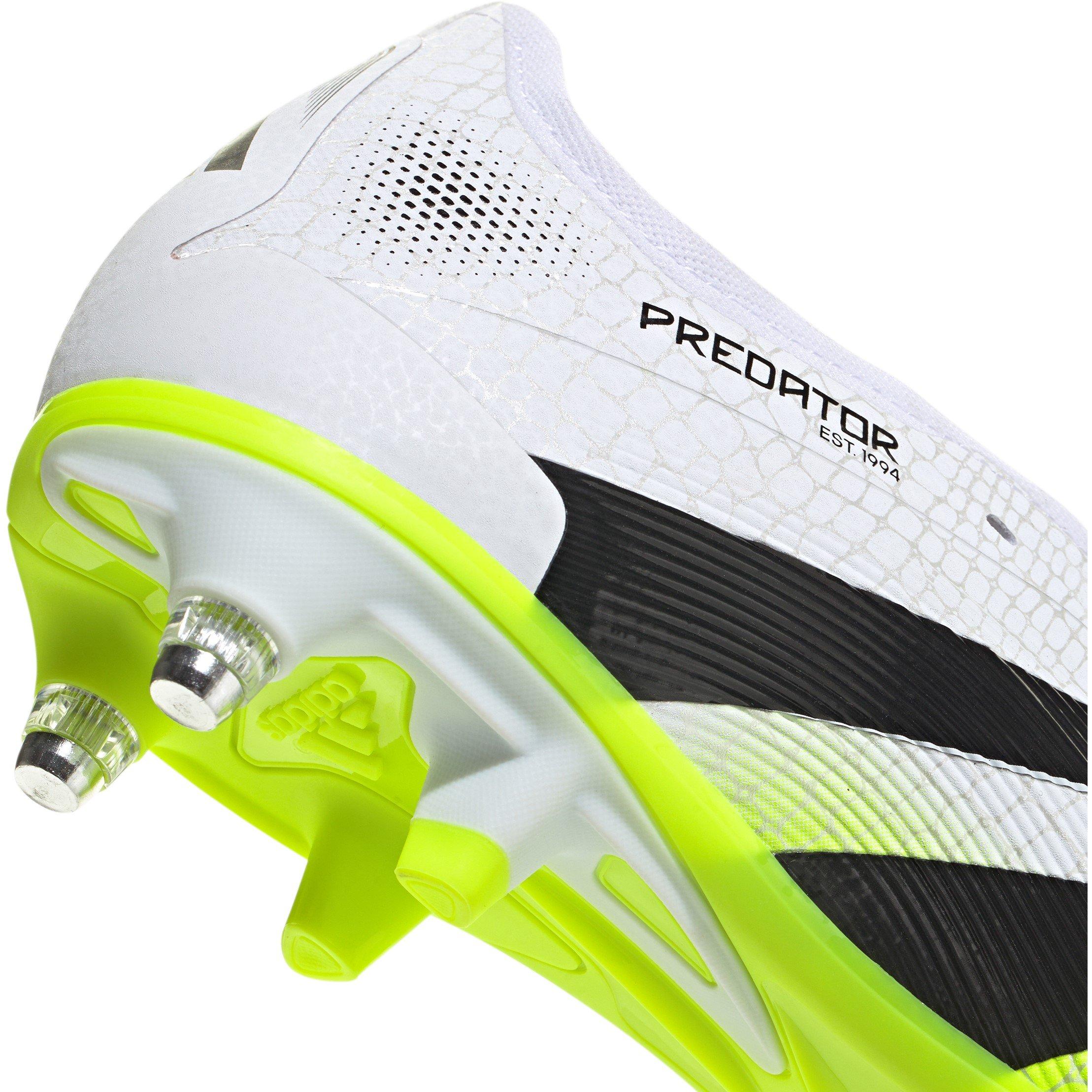 White/Blk/Lemon - adidas - Predator Pro Fold-Over Tongue Soft Ground Football Boots - 7