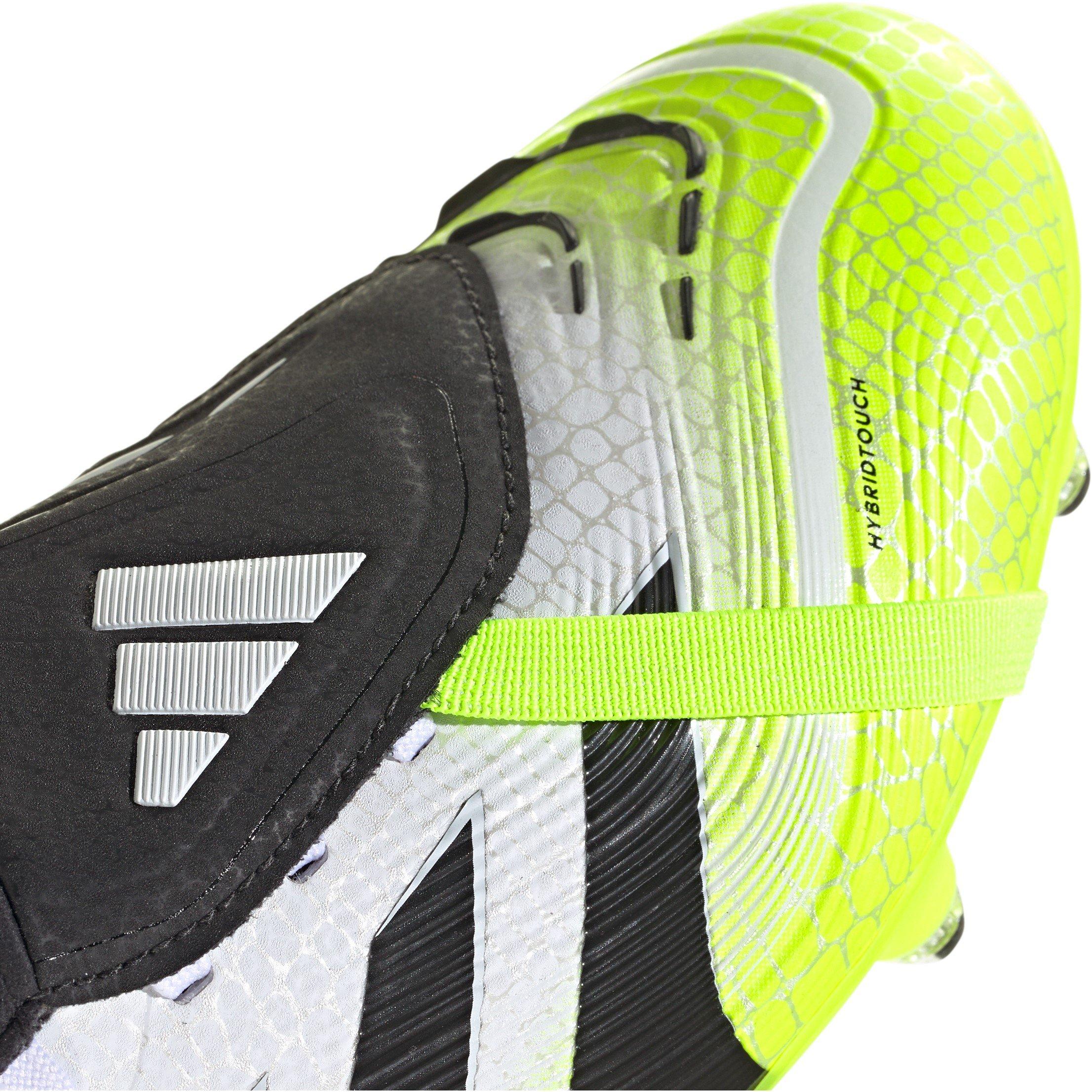White/Blk/Lemon - adidas - Predator Pro Fold-Over Tongue Soft Ground Football Boots - 8