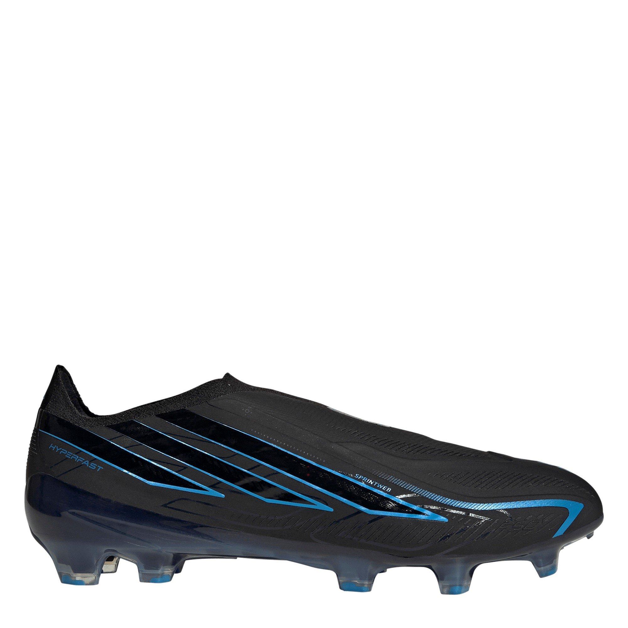 Adidas Men's F50 Hyperfast Elite Laceless Firm Ground Football Boots - Black/Blue - 11 (46)