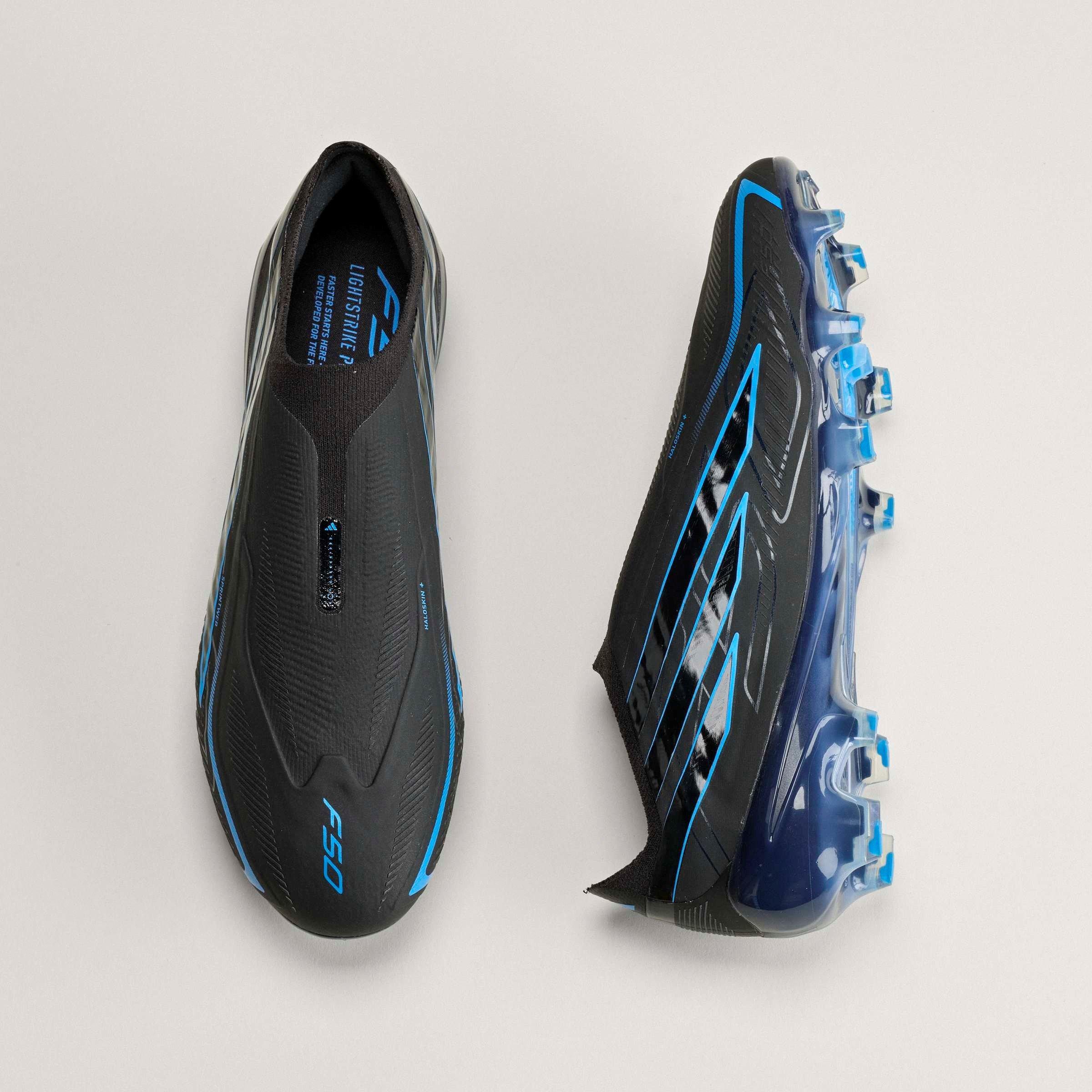 Black/Blue - adidas - F50 Hyperfast Elite Laceless Firm Ground Football Boots Mens - 13