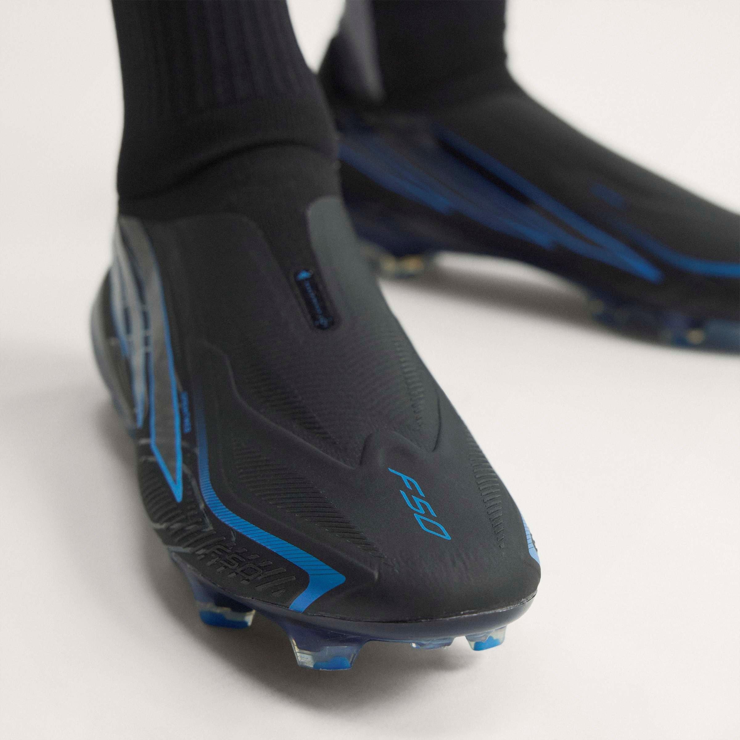 Black/Blue - adidas - F50 Hyperfast Elite Laceless Firm Ground Football Boots Mens - 16
