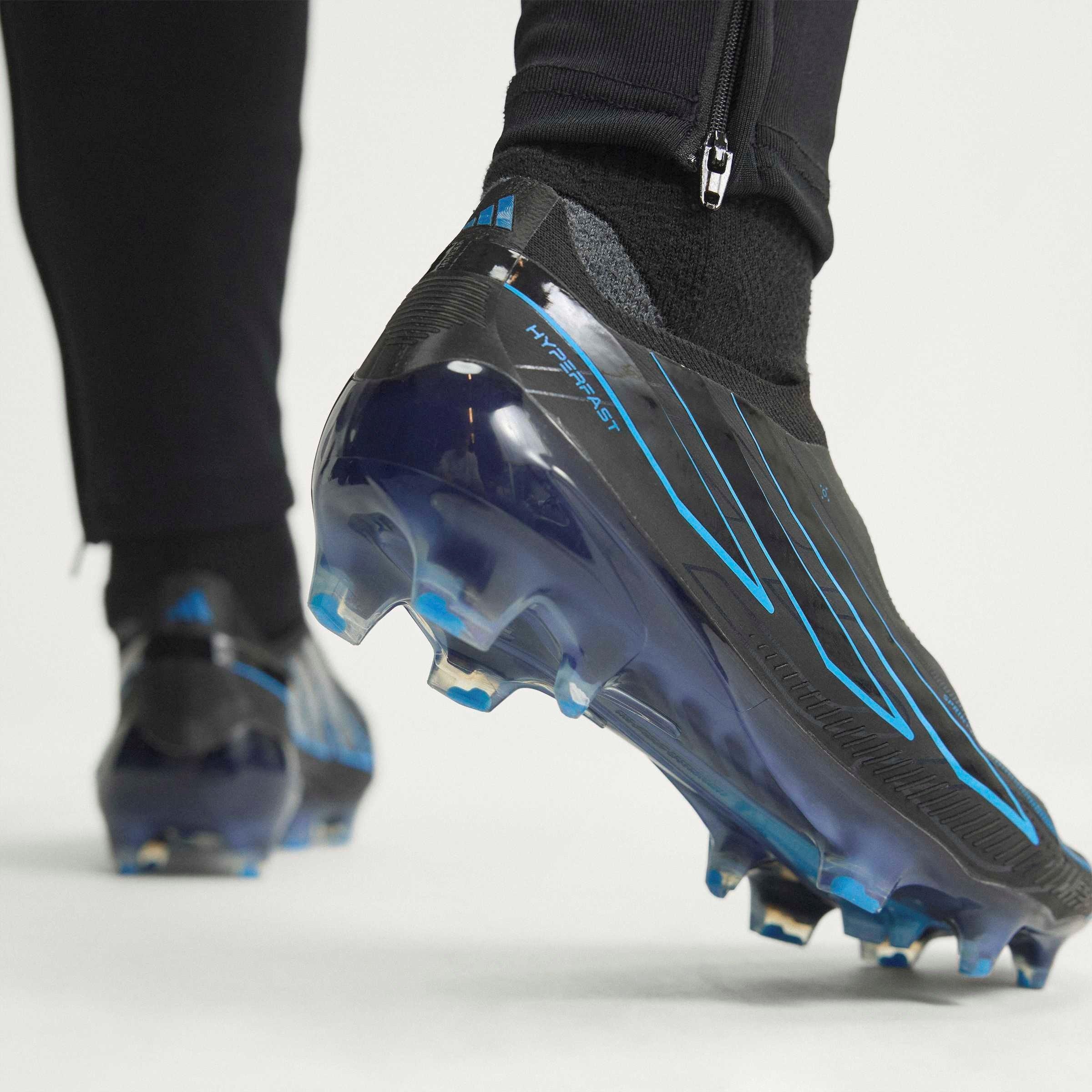 Black/Blue - adidas - F50 Hyperfast Elite Laceless Firm Ground Football Boots Mens - 3