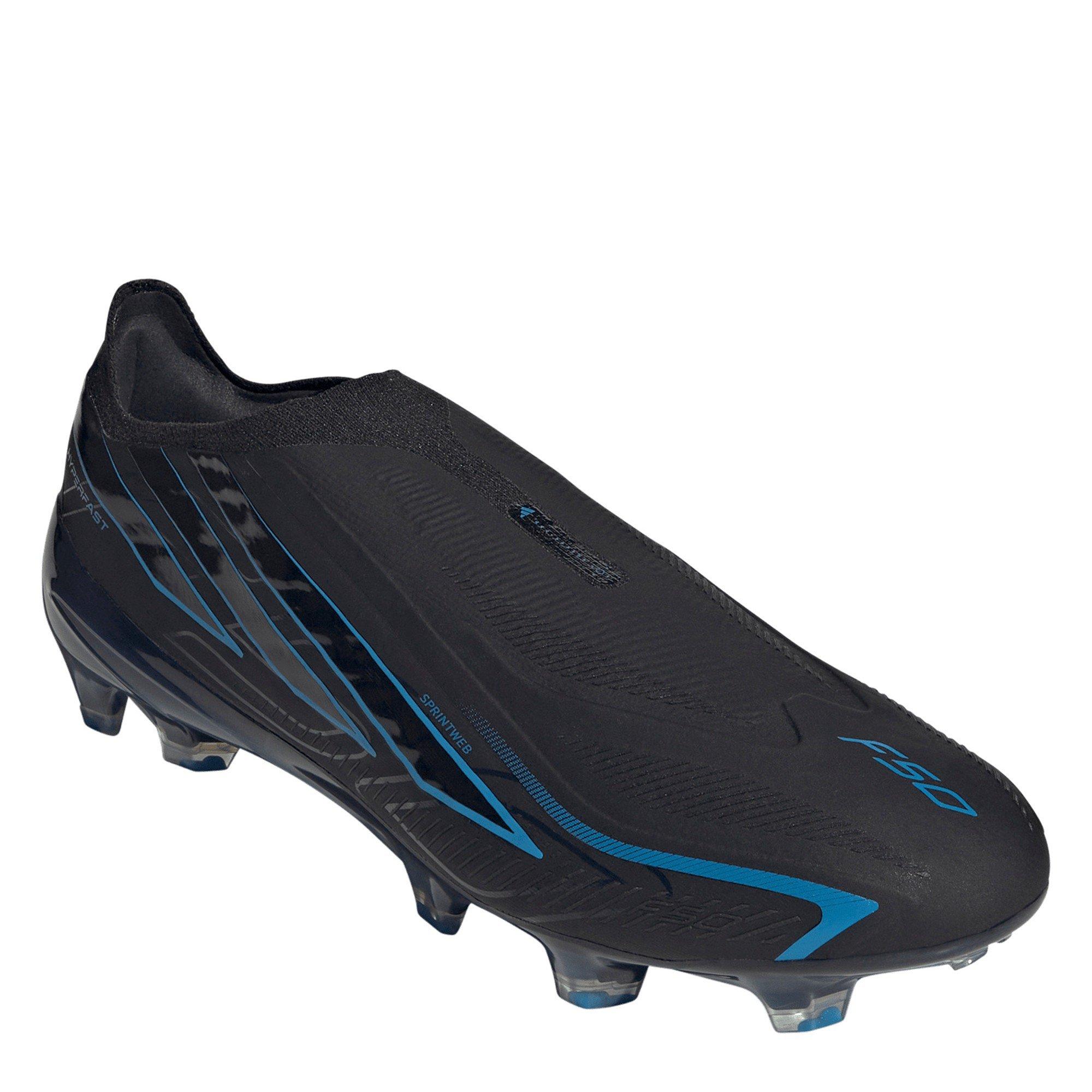 Black/Blue - adidas - F50 Hyperfast Elite Laceless Firm Ground Football Boots Mens - 4