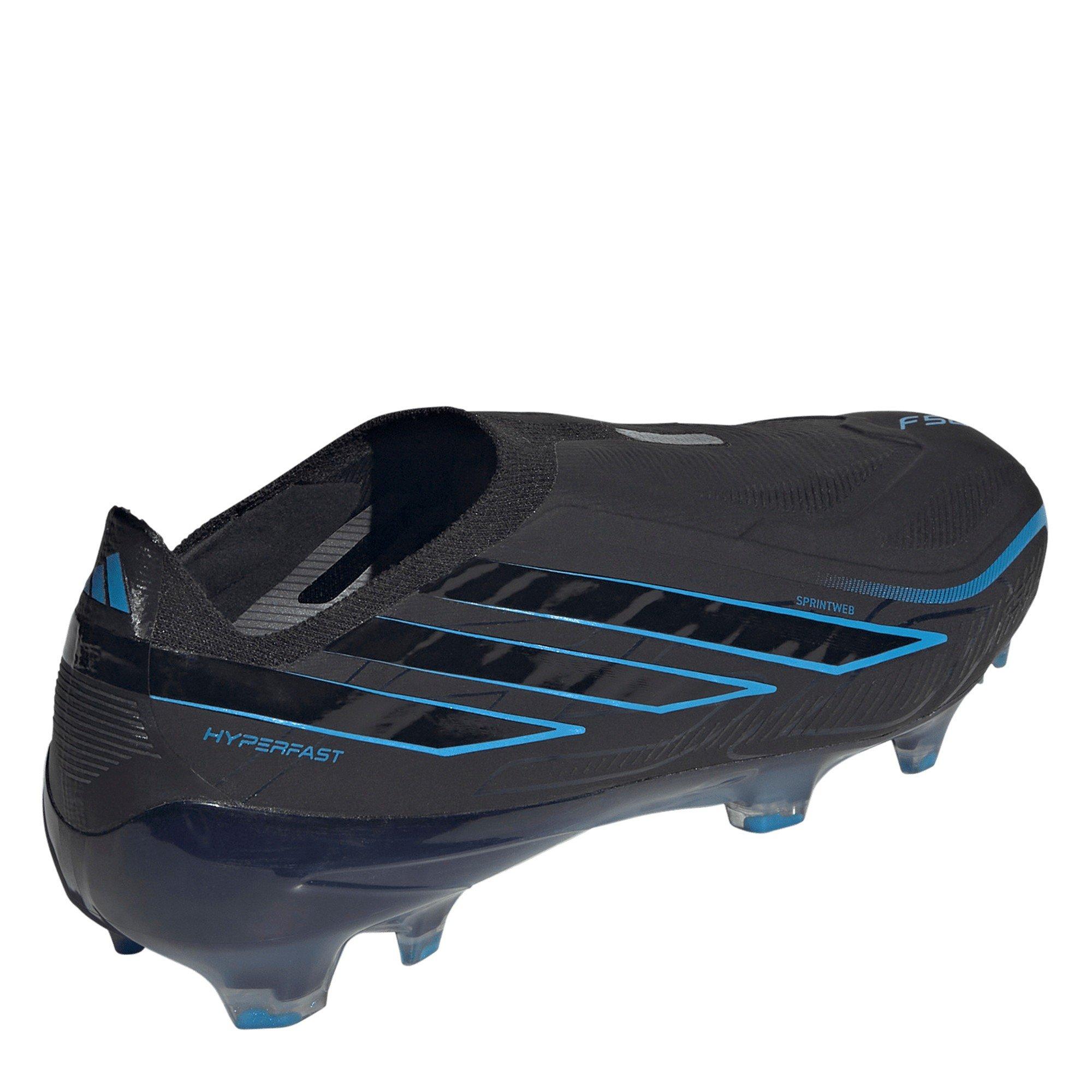 Black/Blue - adidas - F50 Hyperfast Elite Laceless Firm Ground Football Boots Mens - 5