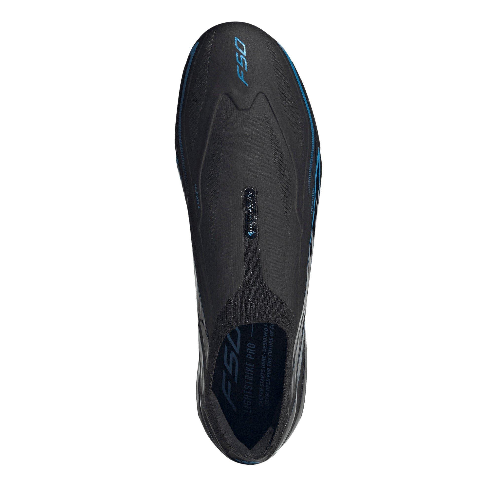 Black/Blue - adidas - F50 Hyperfast Elite Laceless Firm Ground Football Boots Mens - 6