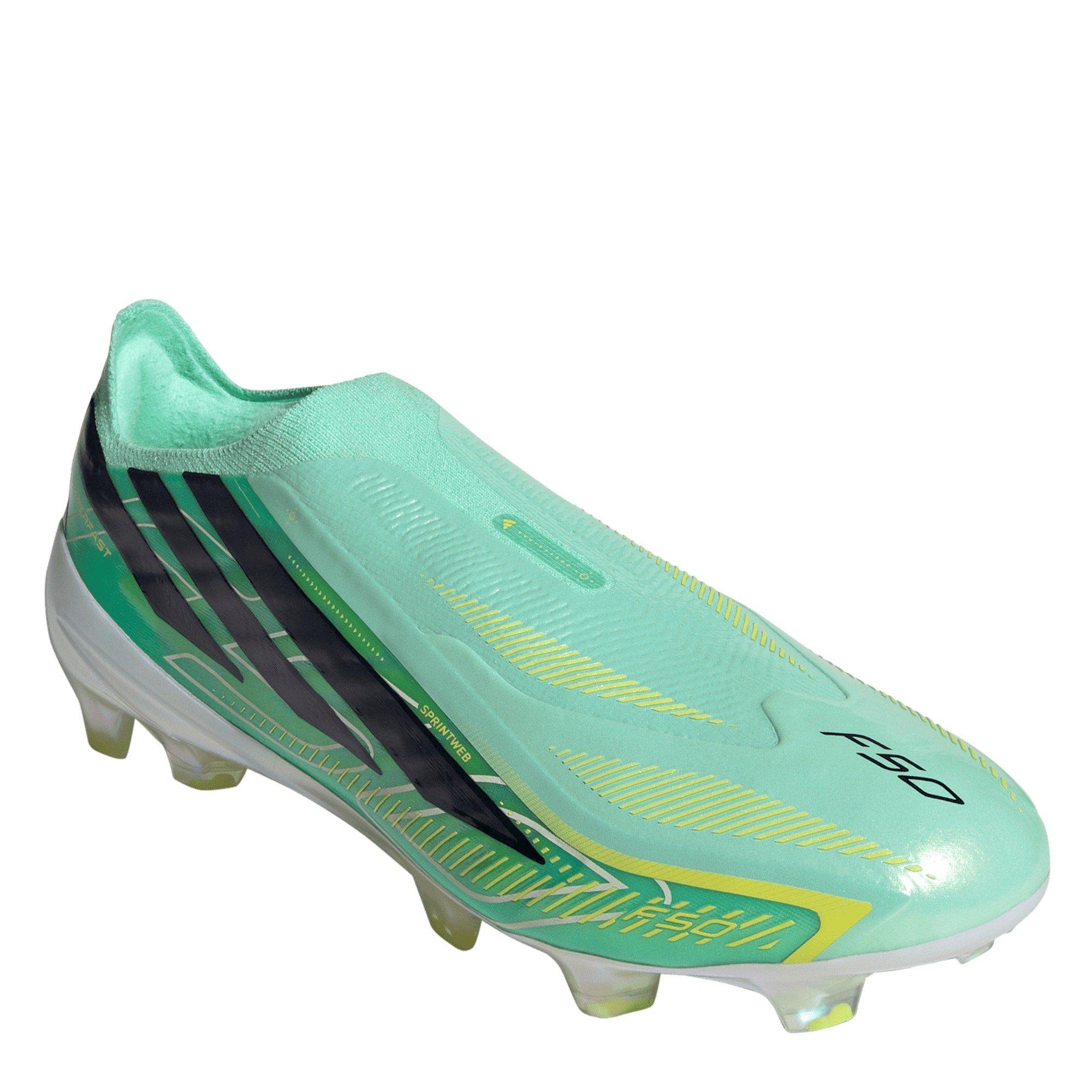 Mint/Black - adidas - Men's F50 Hyperfast Elite Laceless Firm-Ground Football Boots - 3