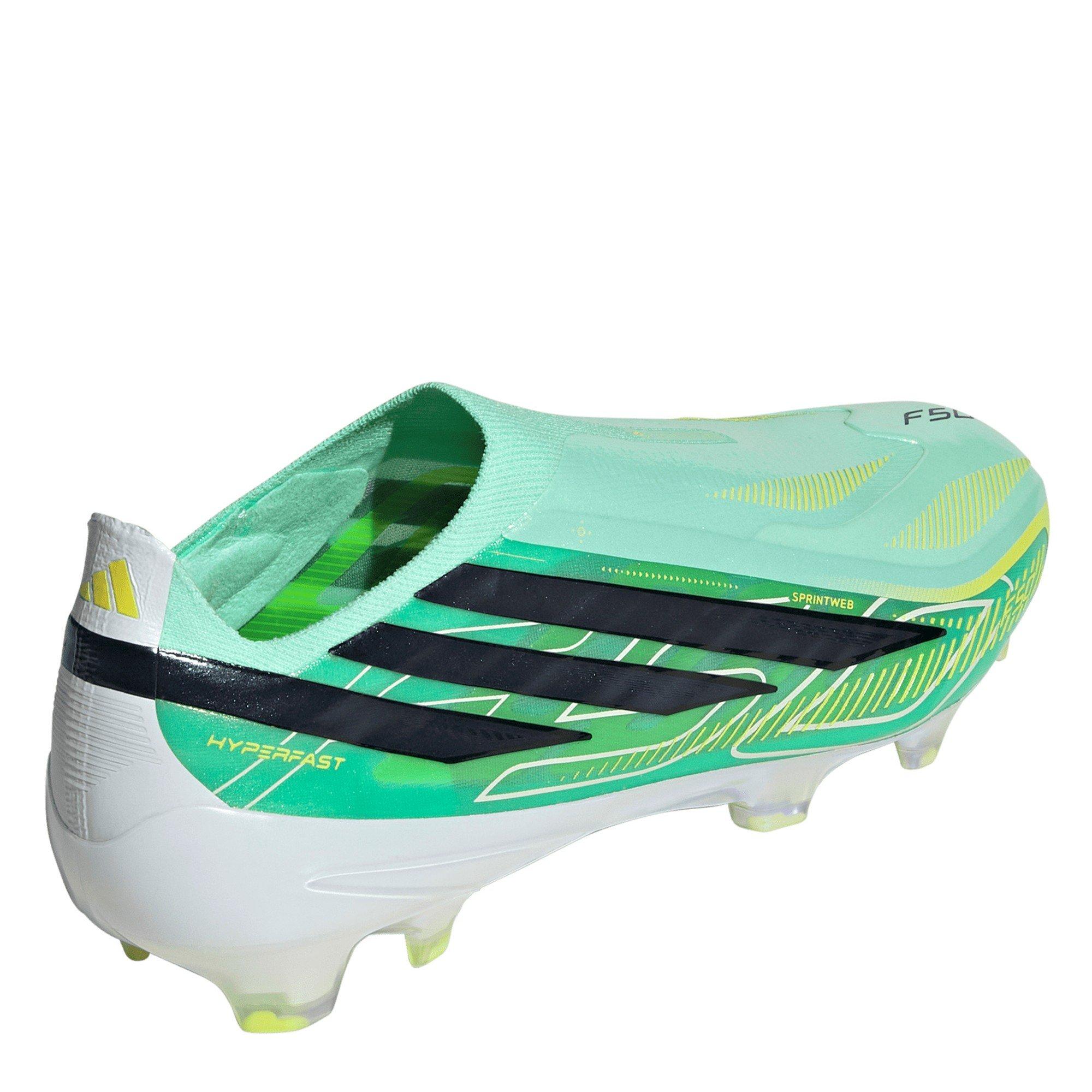 Mint/Black - adidas - Men's F50 Hyperfast Elite Laceless Firm-Ground Football Boots - 4