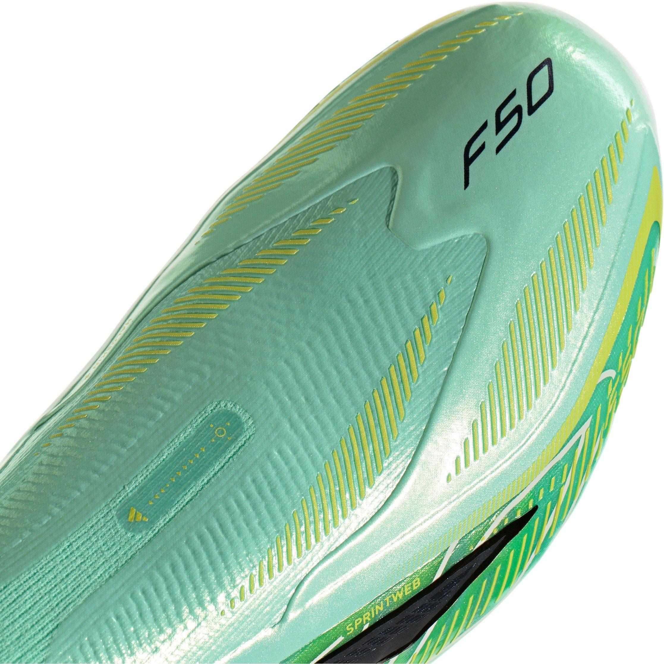 Mint/Black - adidas - Men's F50 Hyperfast Elite Laceless Firm-Ground Football Boots - 7
