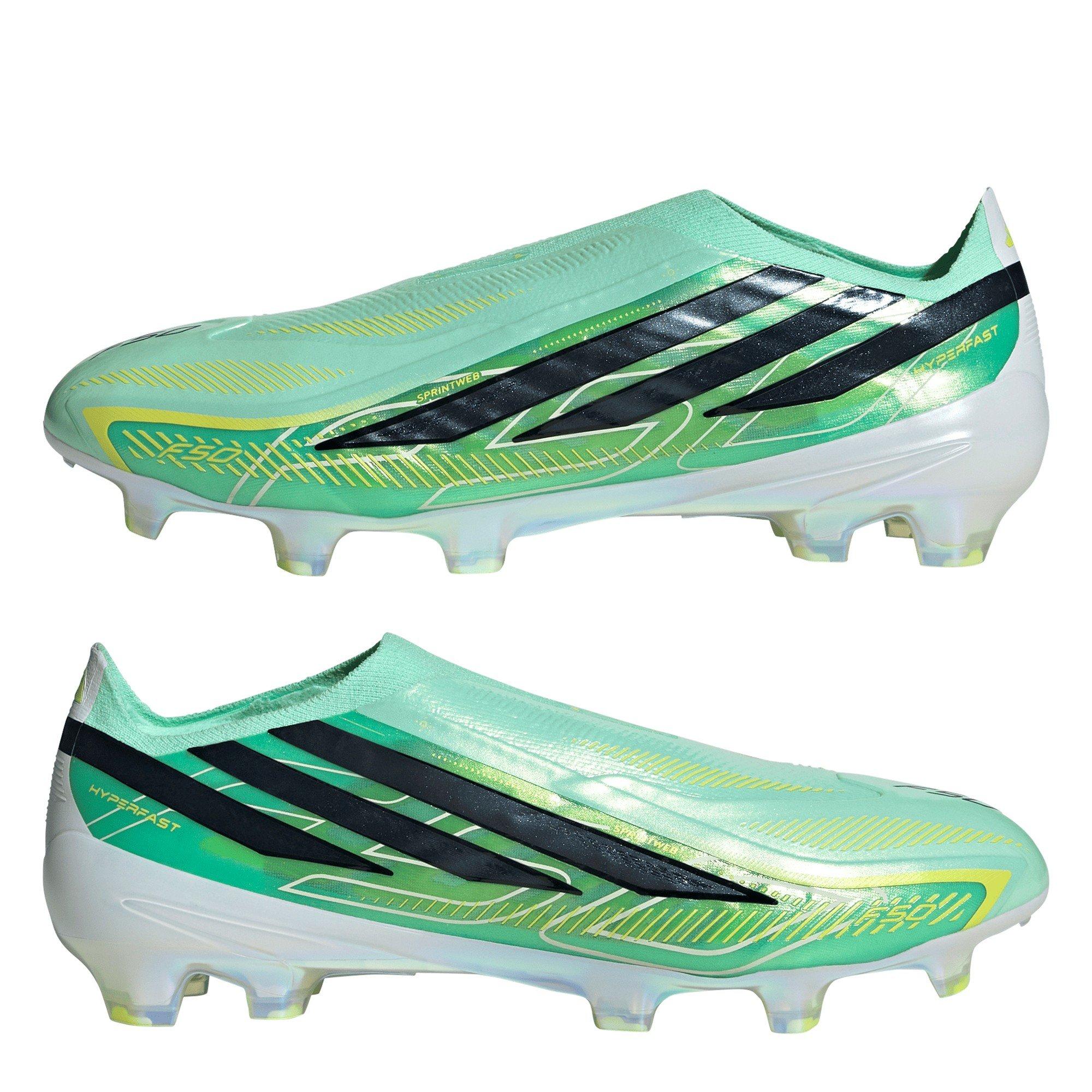 Mint/Black - adidas - Men's F50 Hyperfast Elite Laceless Firm-Ground Football Boots - 9