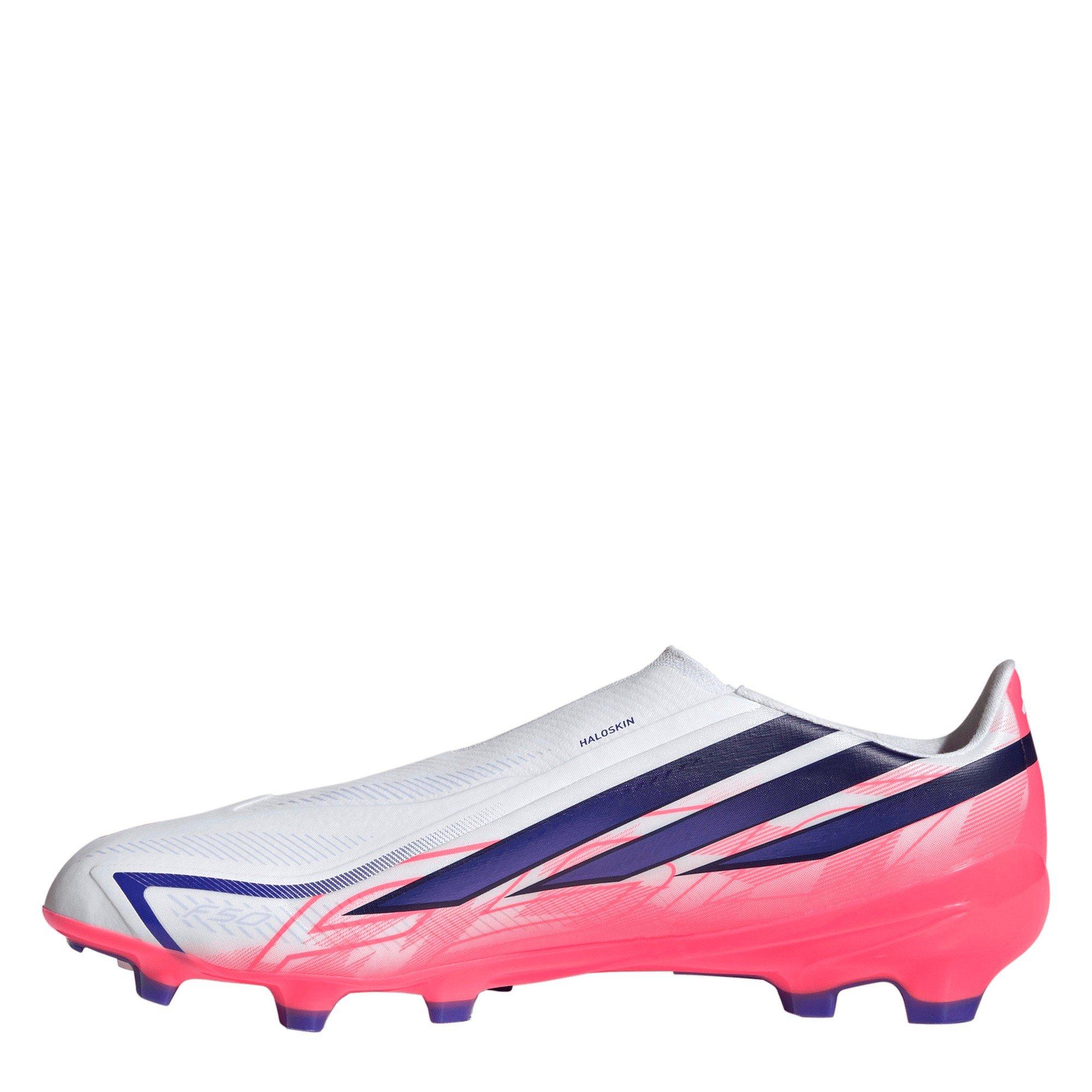 Wit/Koraal - adidas - F50 Hyperfast League Laceless Firm Ground Football Boots Mens - 2