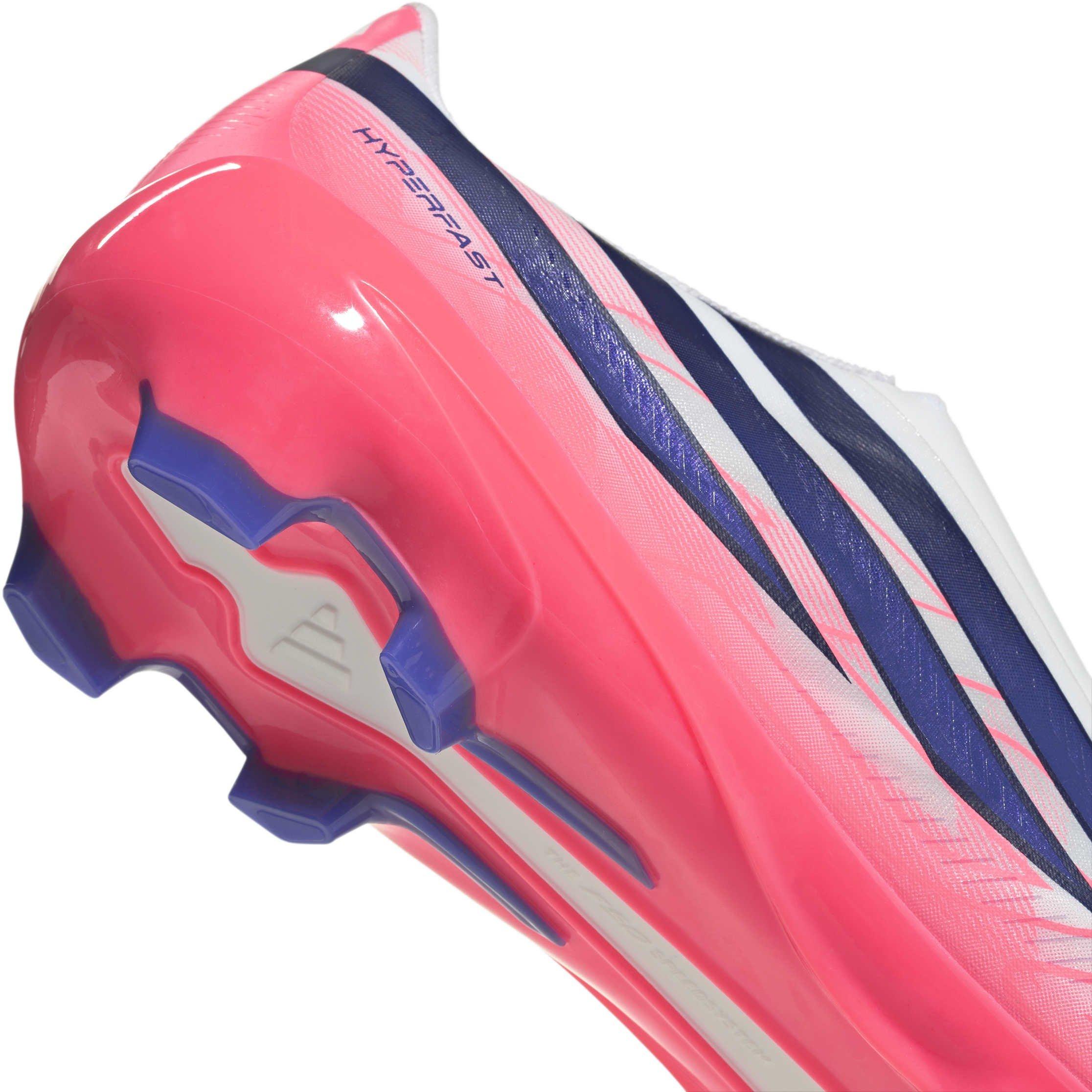 Wit/Koraal - adidas - F50 Hyperfast League Laceless Firm Ground Football Boots Mens - 9